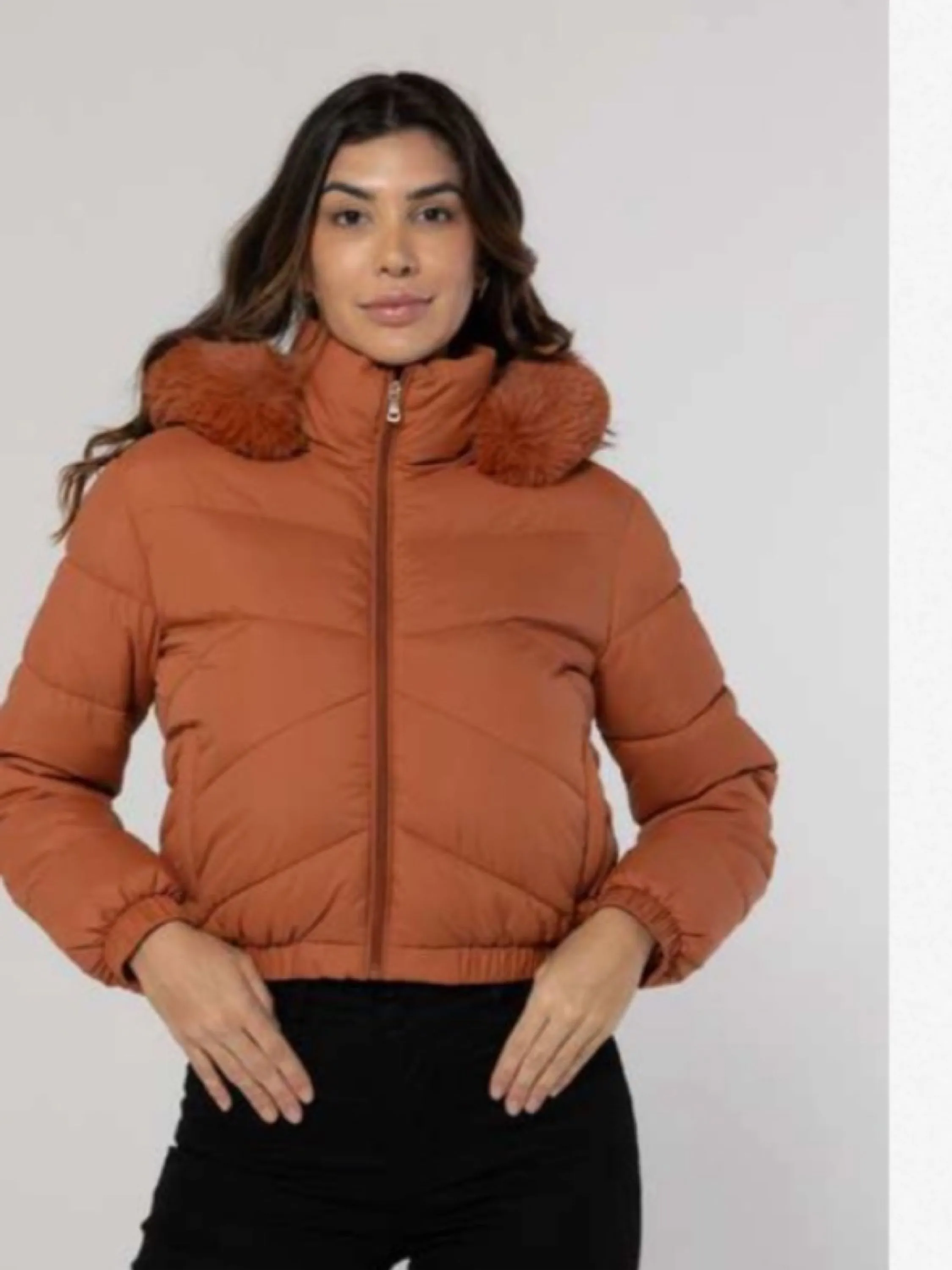 Jaqueta  puffer nylon forrada