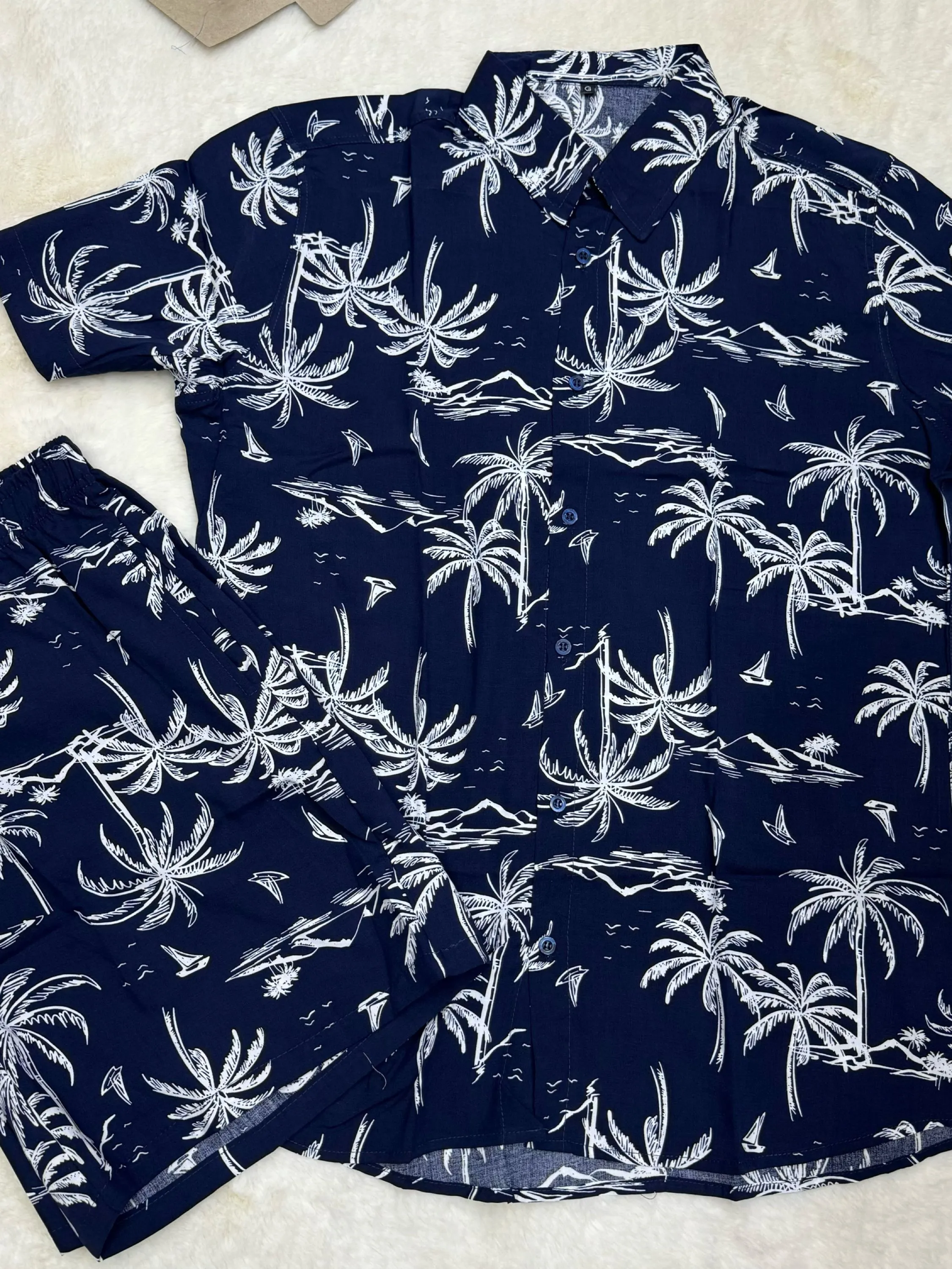 Conjuntos Camisa masculina manga curta estampa