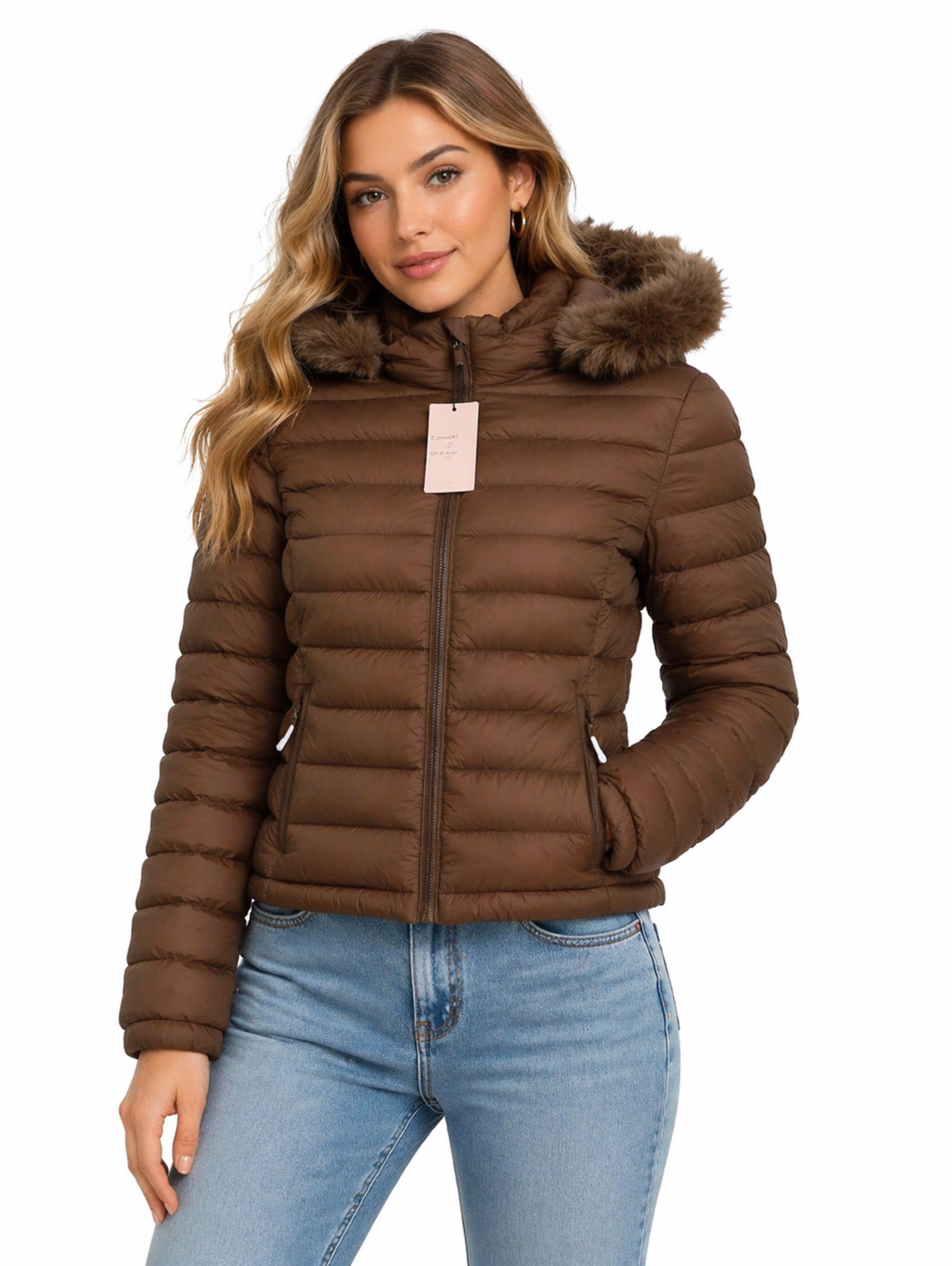 Jaqueta naylon liso feminino