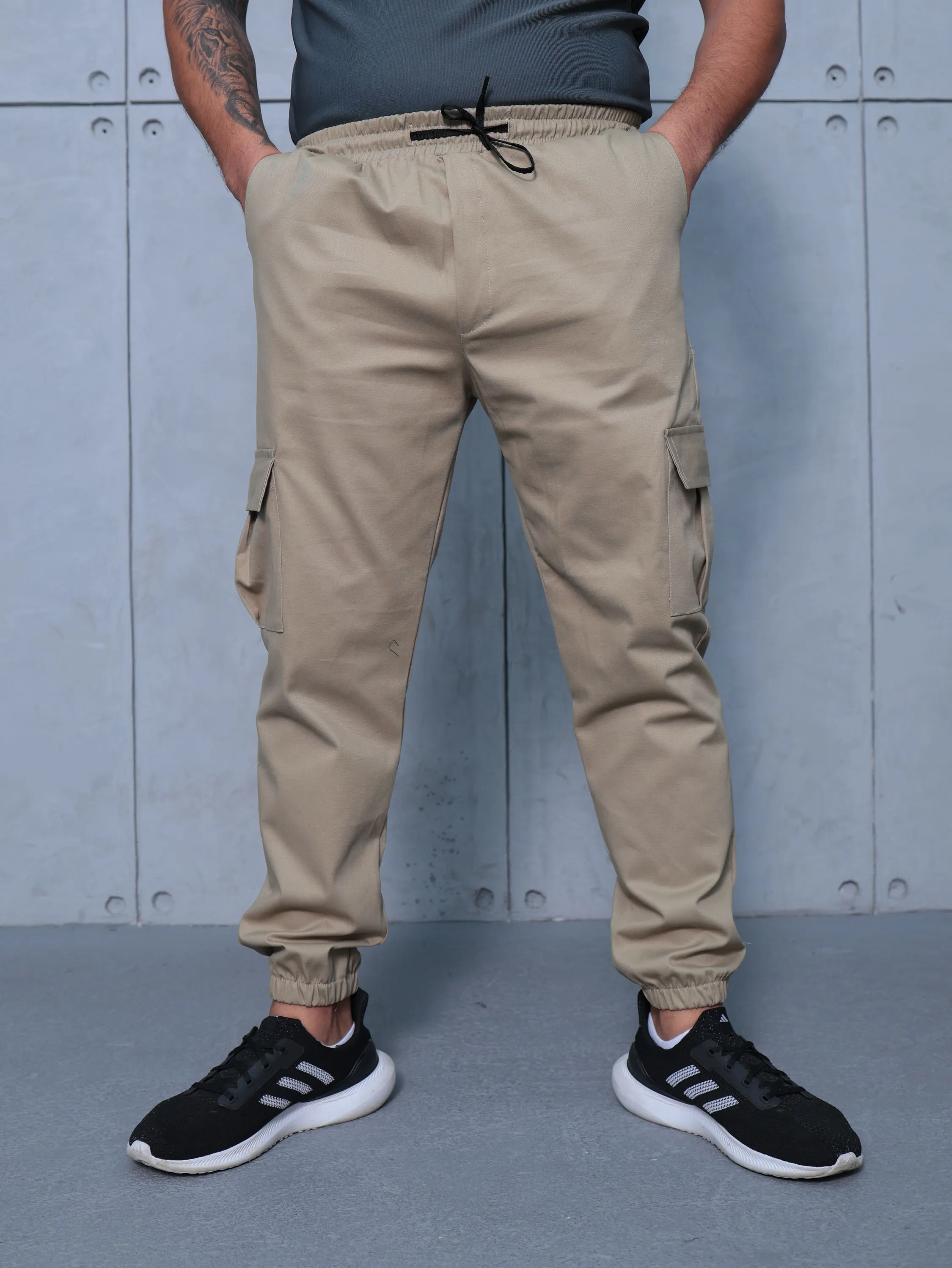 Calça sarja masculina cargo
