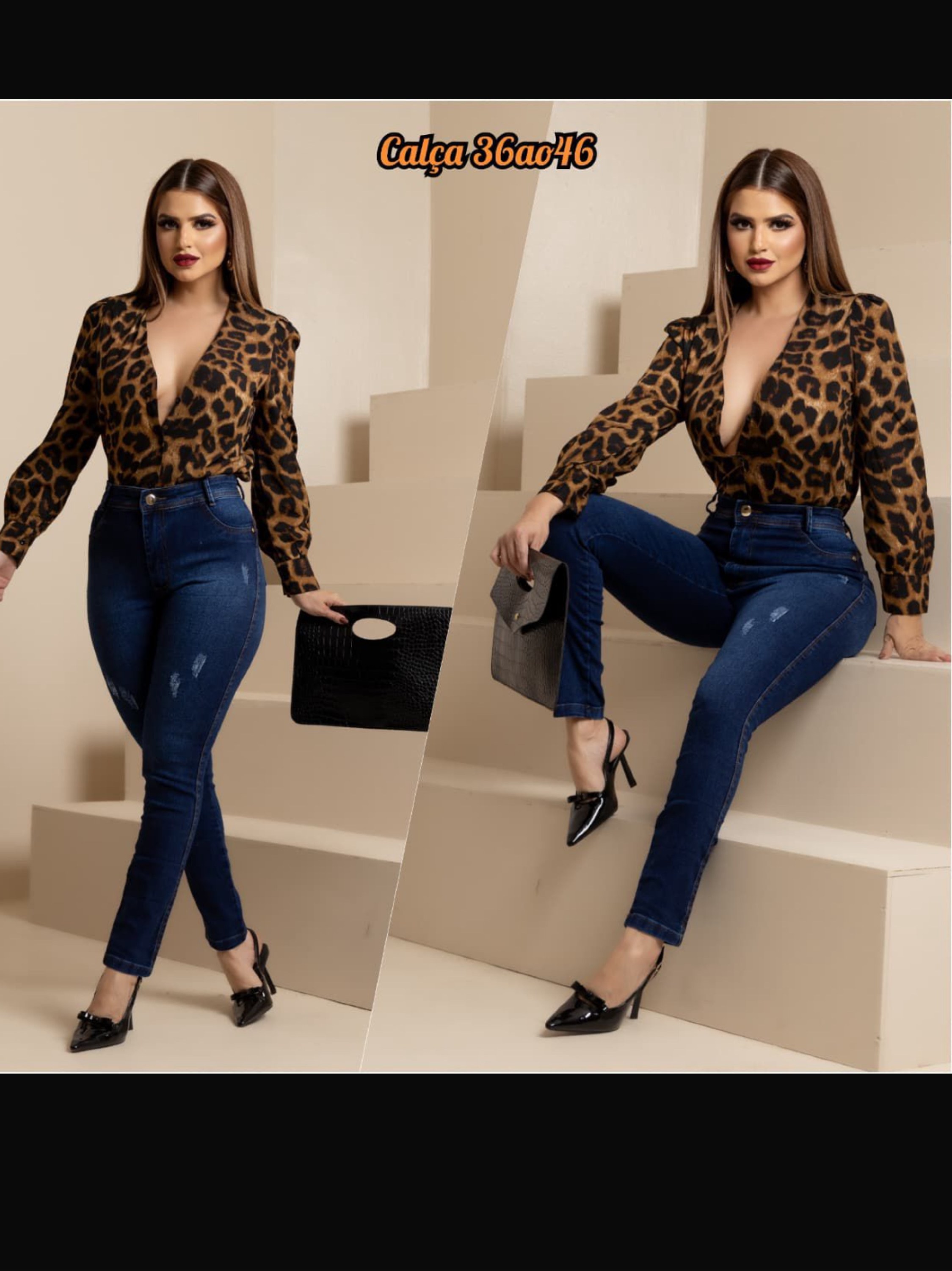 Calça Skinny com puídos