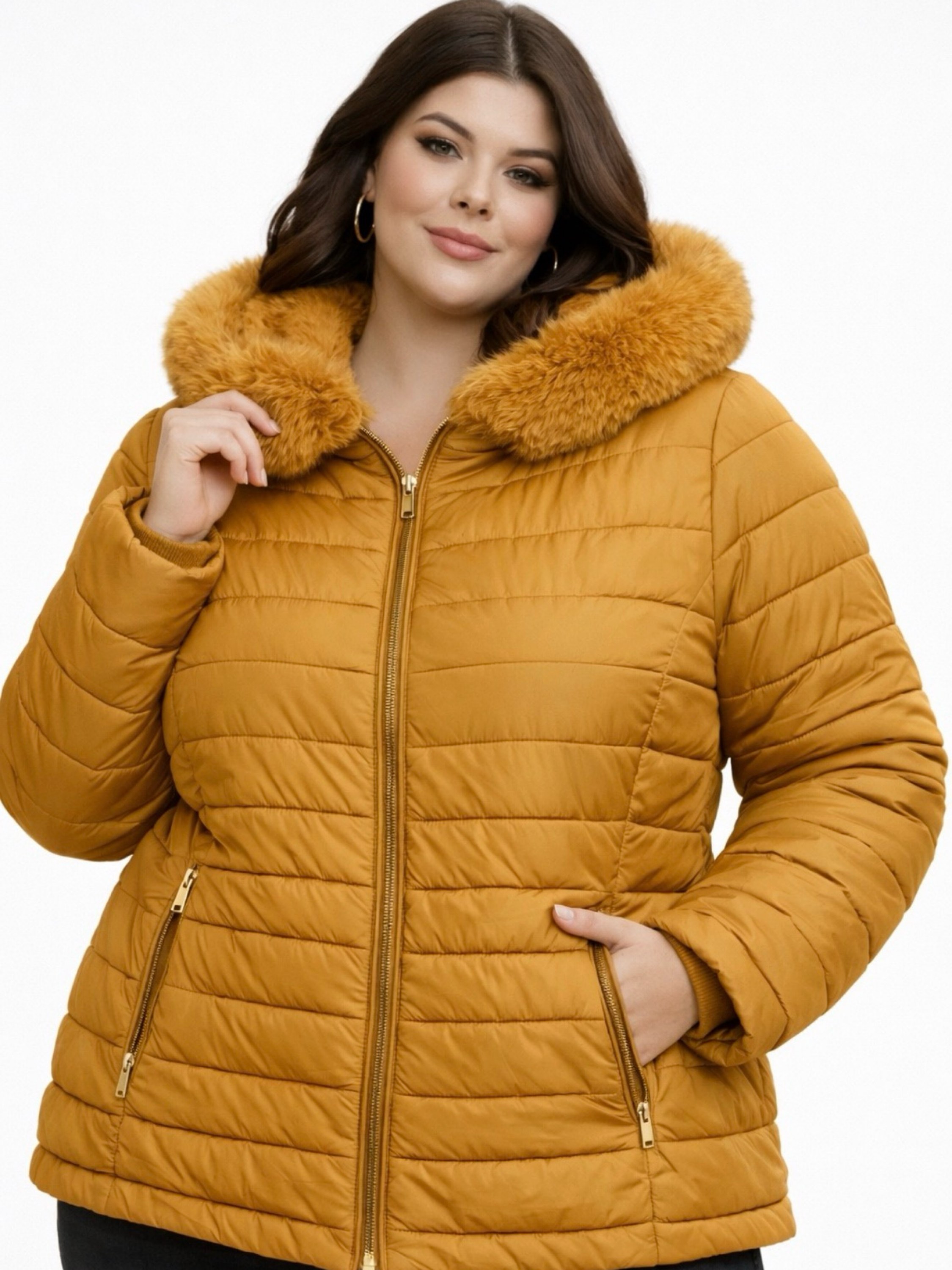 Jaqueta gominho forrada feminina plus size