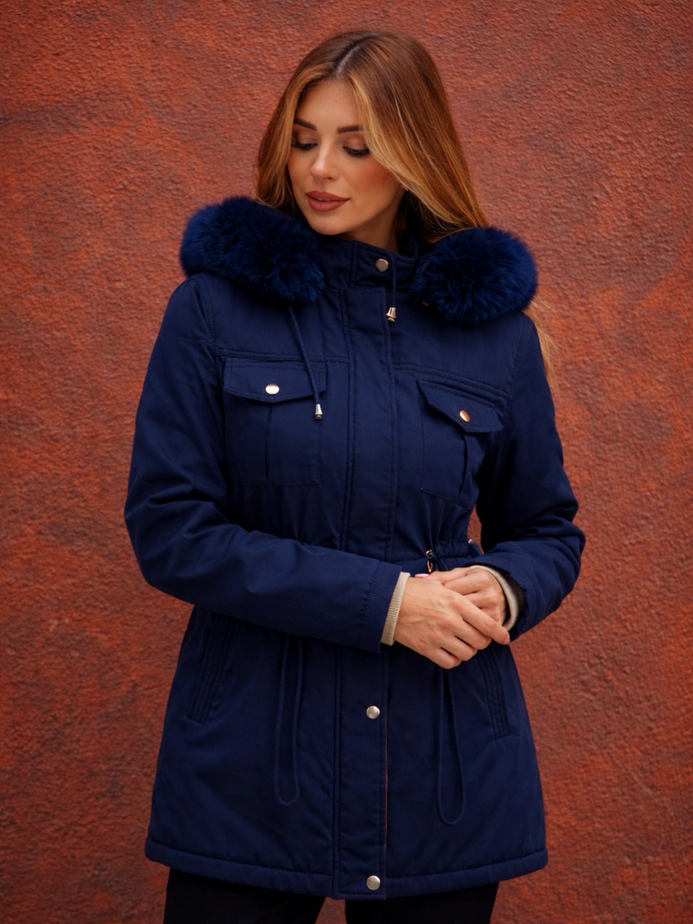 Parka  sarja forrada feminina