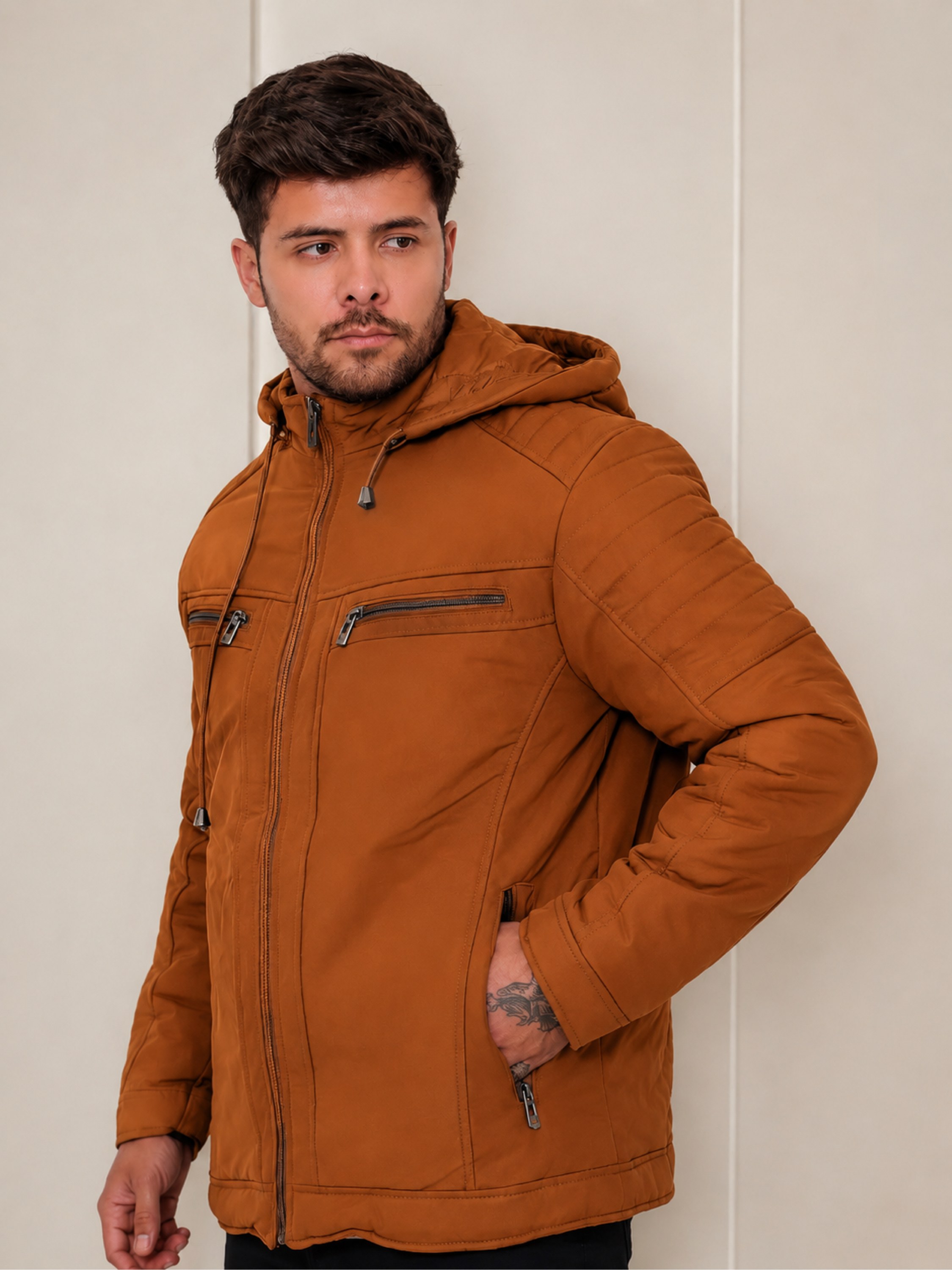 Jaqueta sarja dupla face masculina