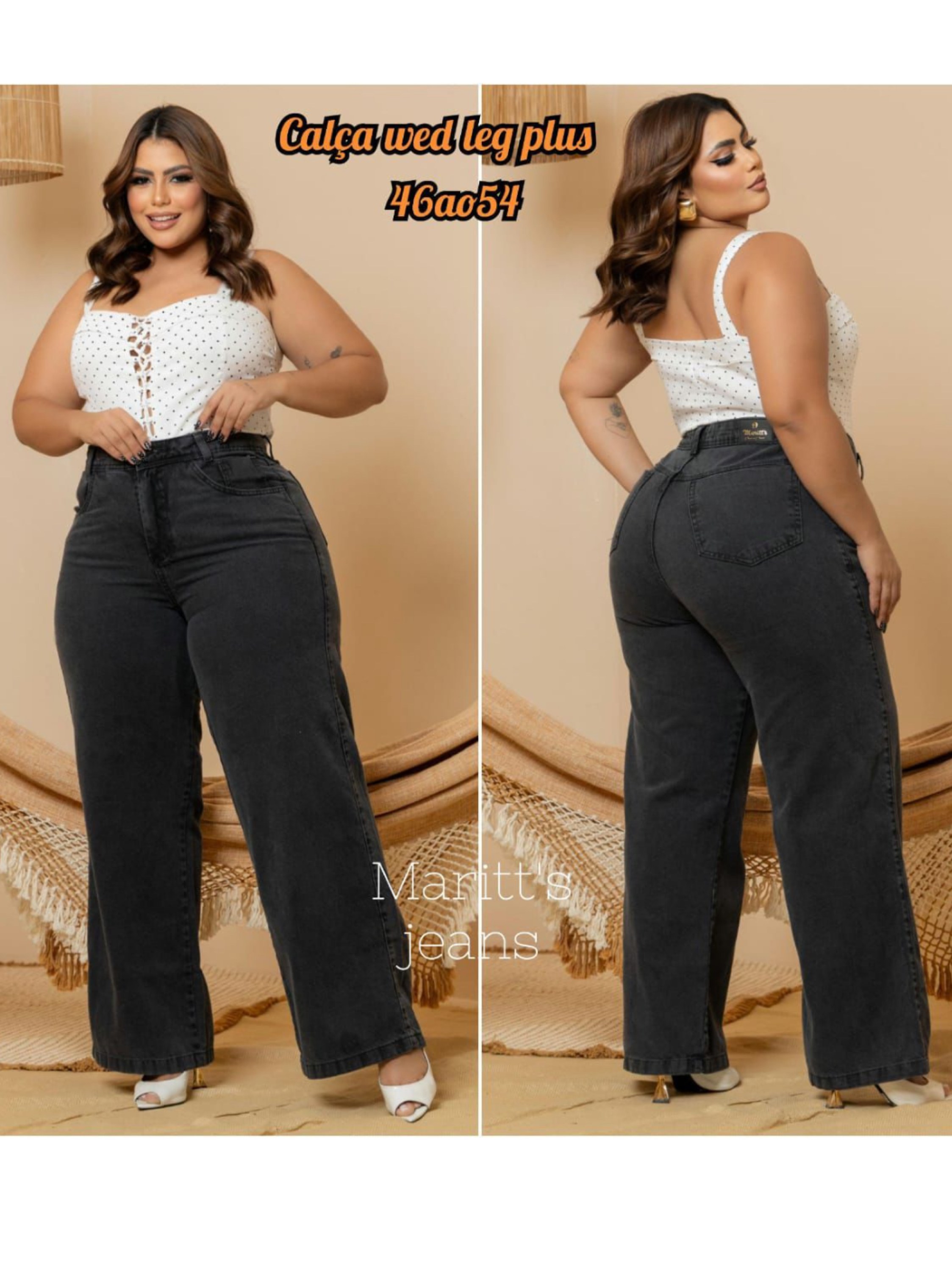 Calça Wide Leg Plus