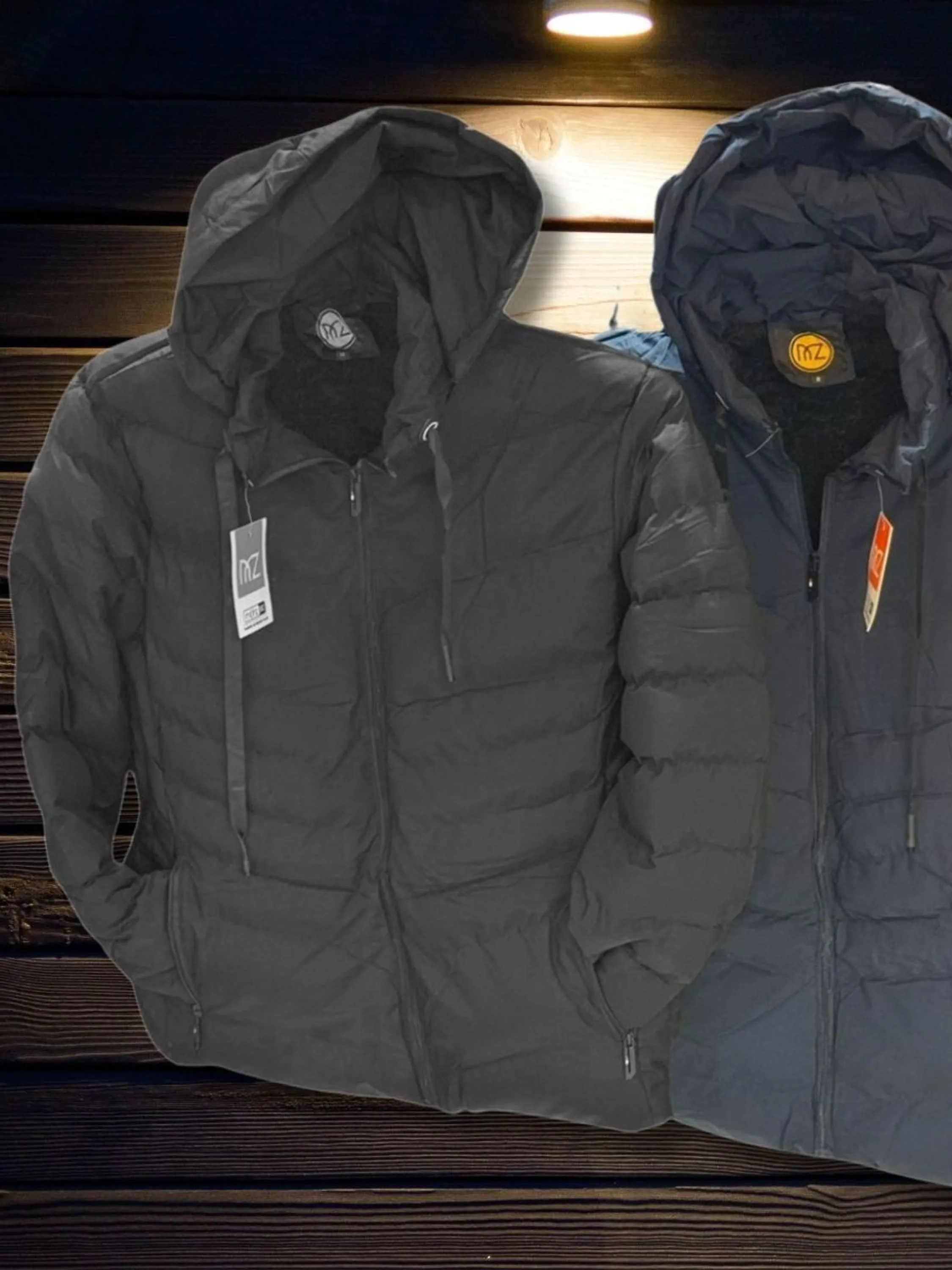 Jaqueta Masculina de Frio Forrada Elegante com Capuz Confortável de Inverno