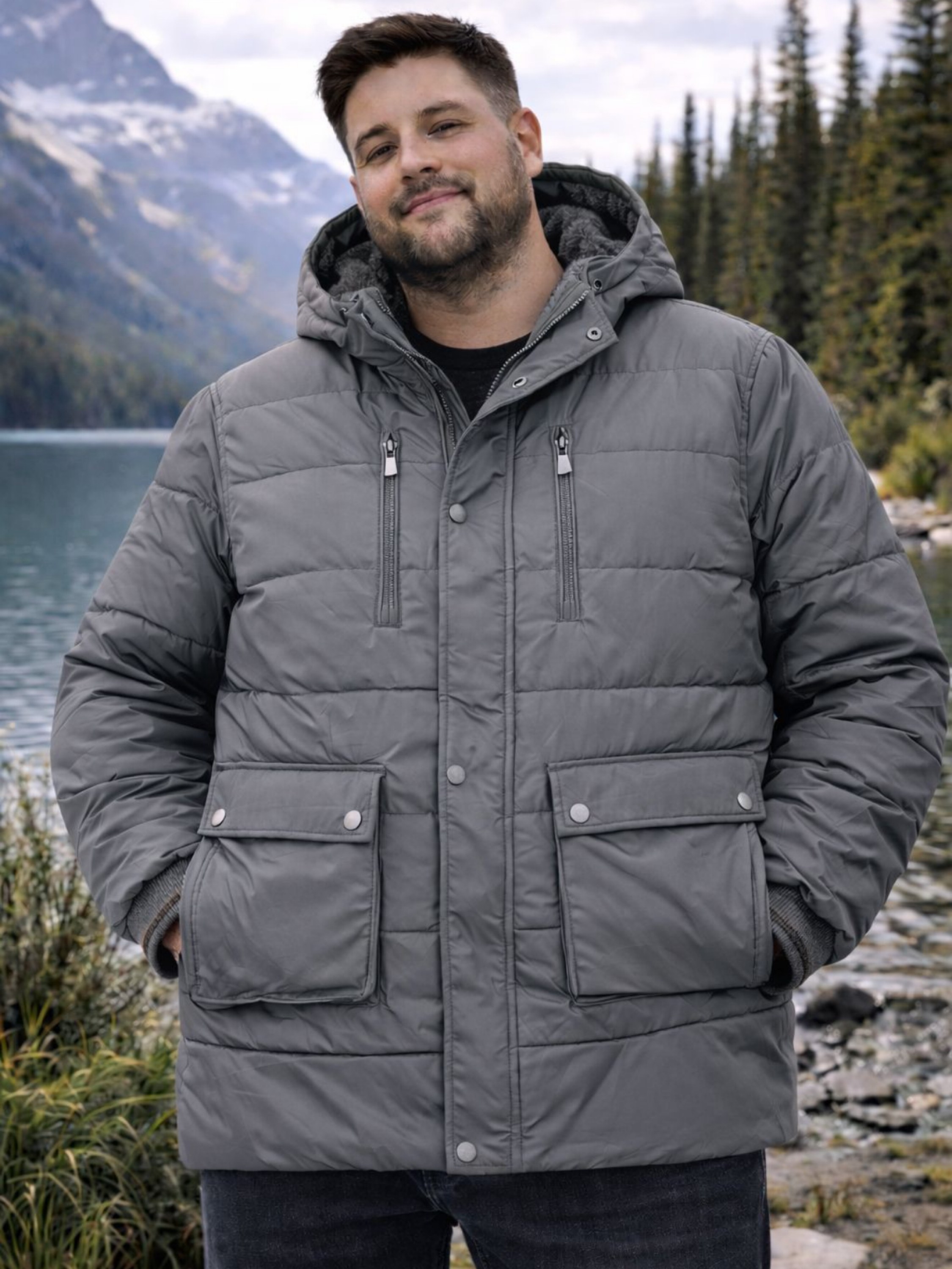 Bobojaco forrada masculino plus size