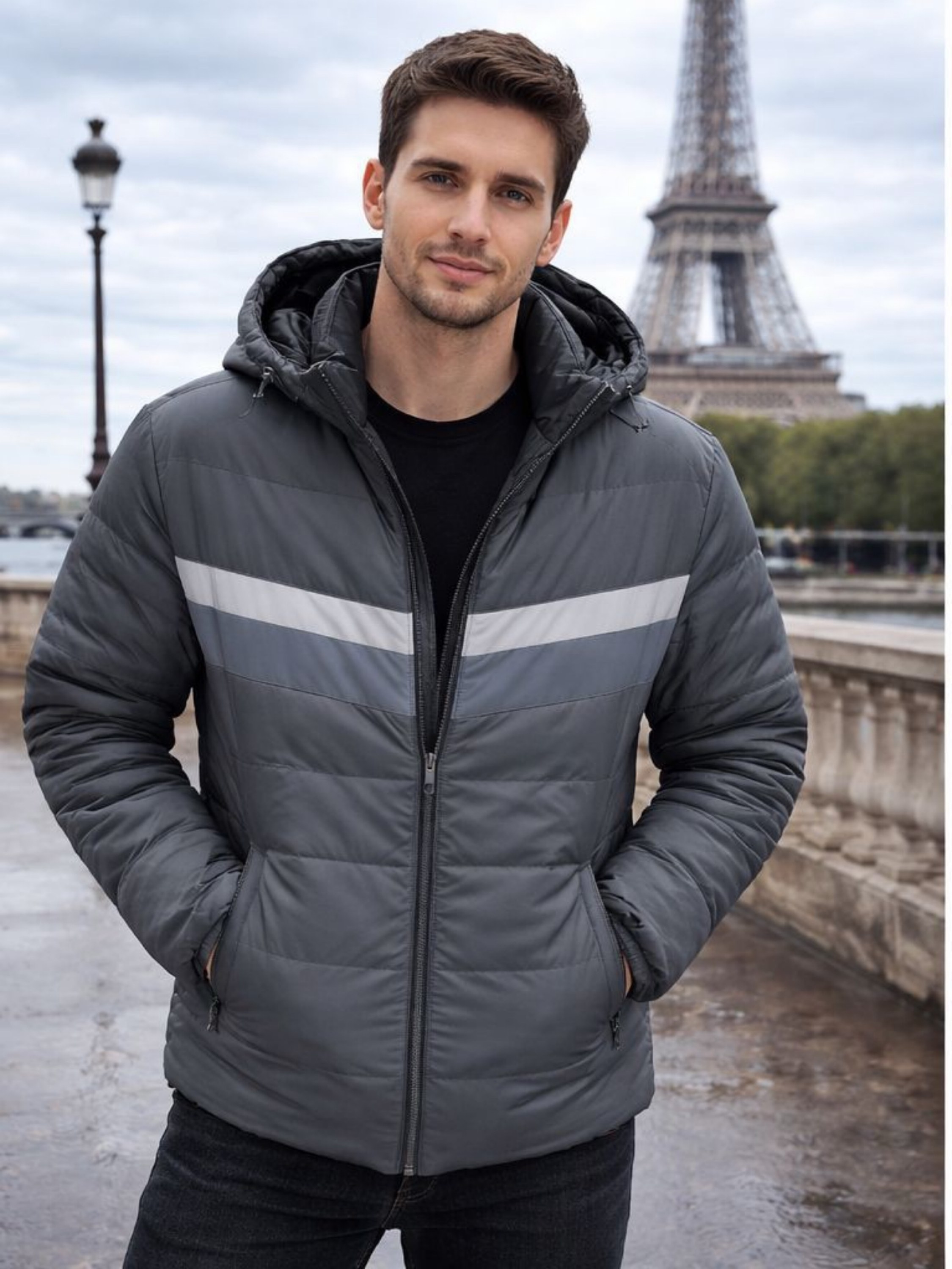 Bobojaco colorido forrada masculina