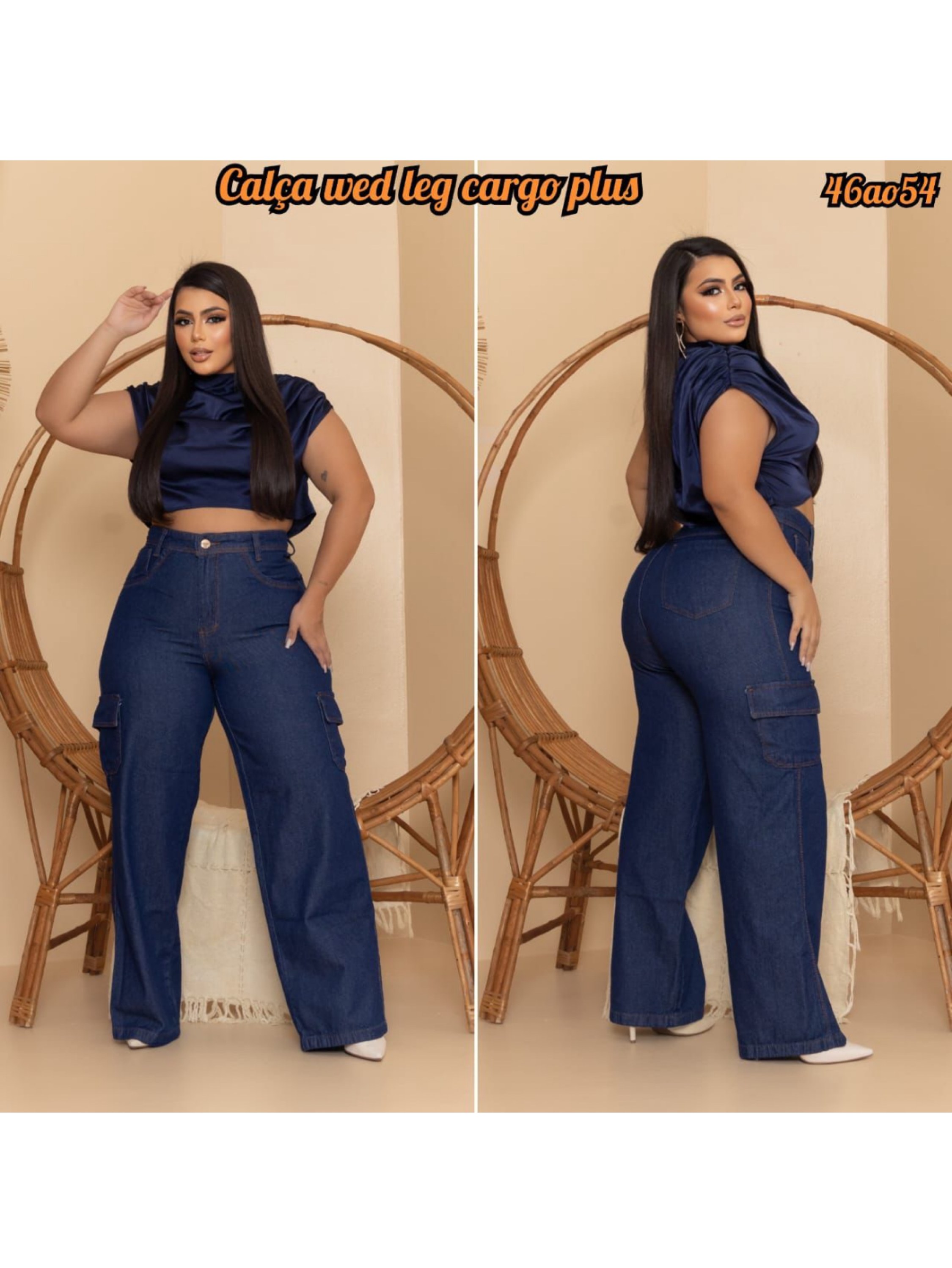 Calça Wide Cargo Plus