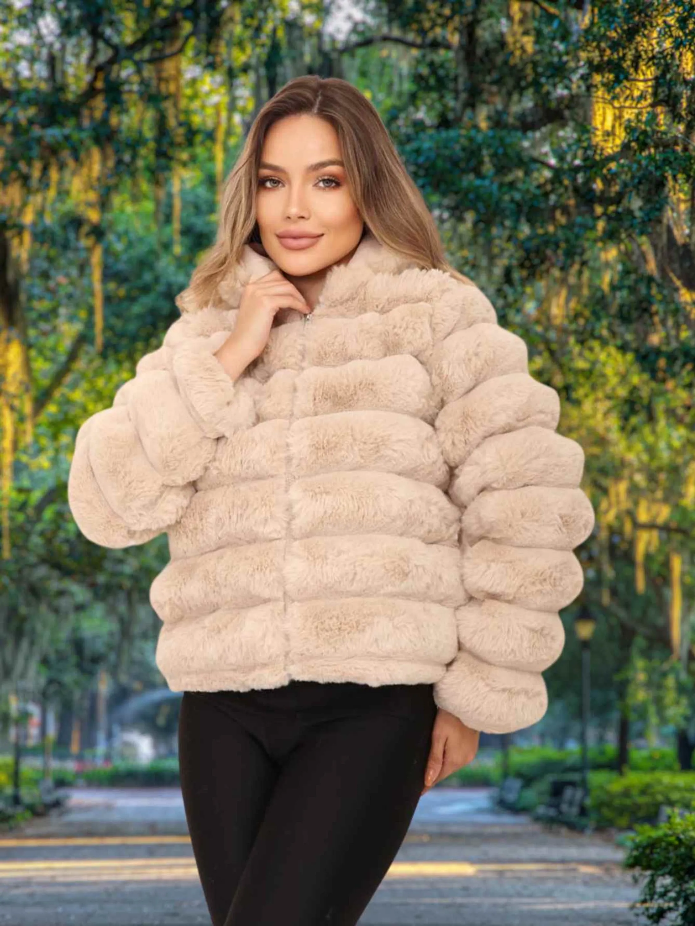 Jaqueta Puffer Feminina Casaco de Lã Com Capuz Confortável e Elegante Moda de Inverno 2024 - RD669