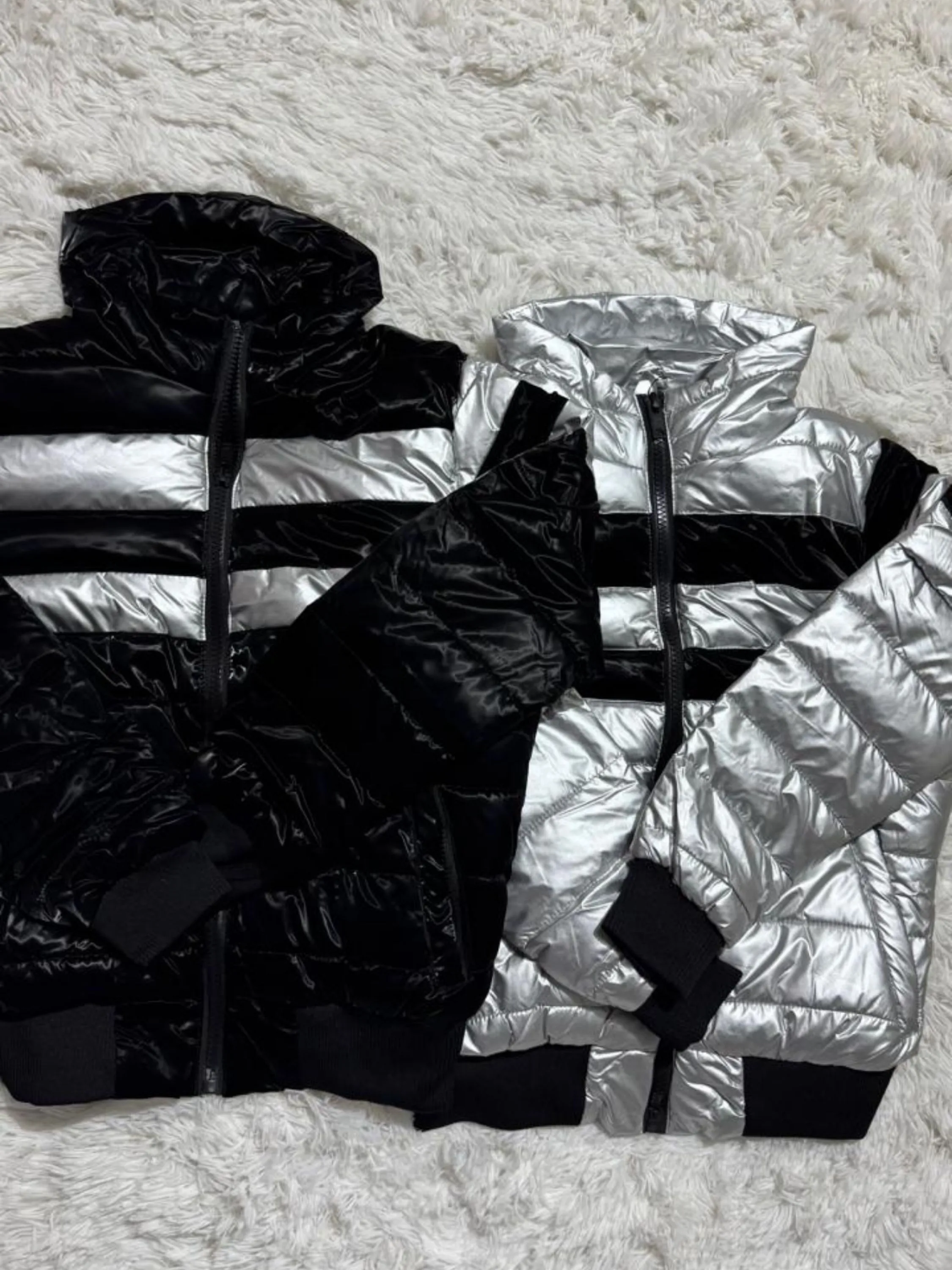 Jaqueta puffer nylon sem forro