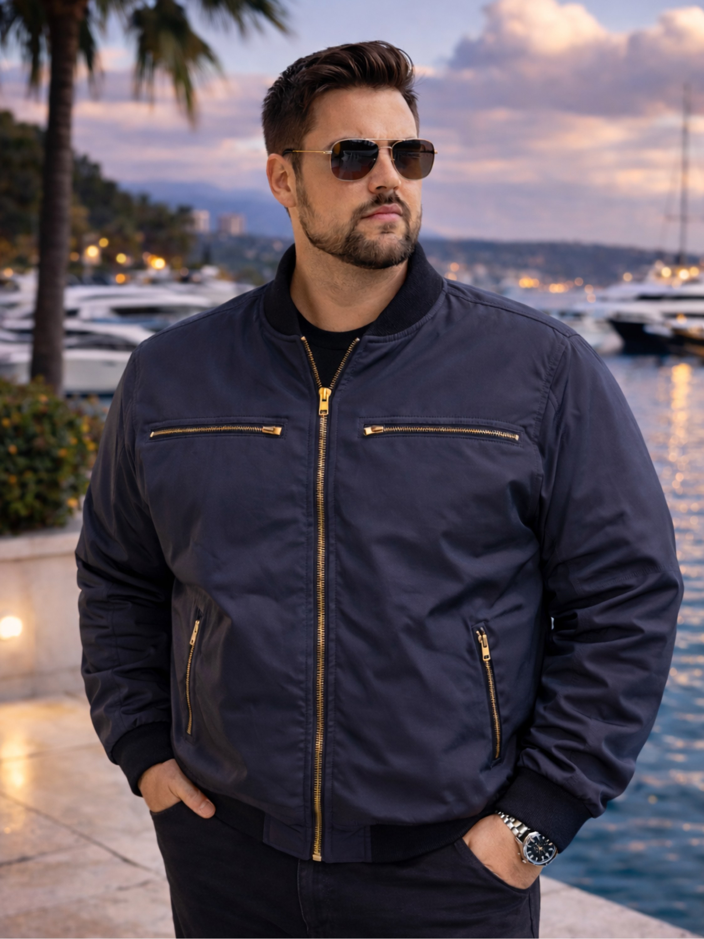 Jaqueta nylon masculino plus size