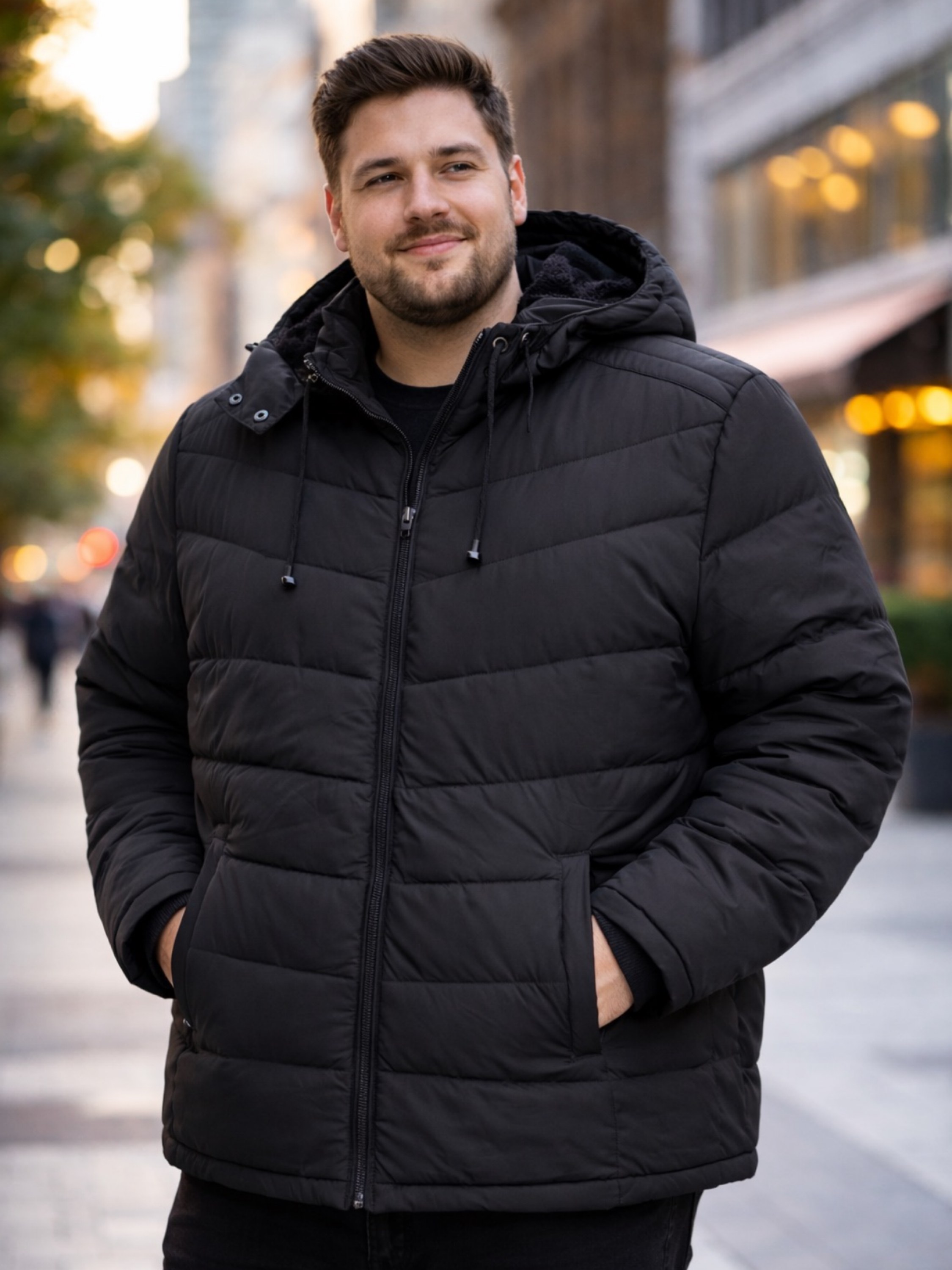 Bobojaco forrada com fone plus size