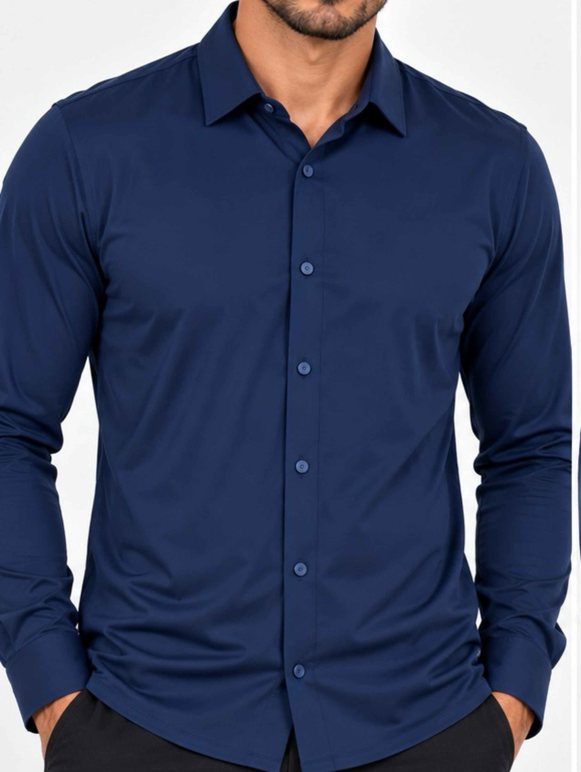 Camisa Polo botão Manga longa masculina