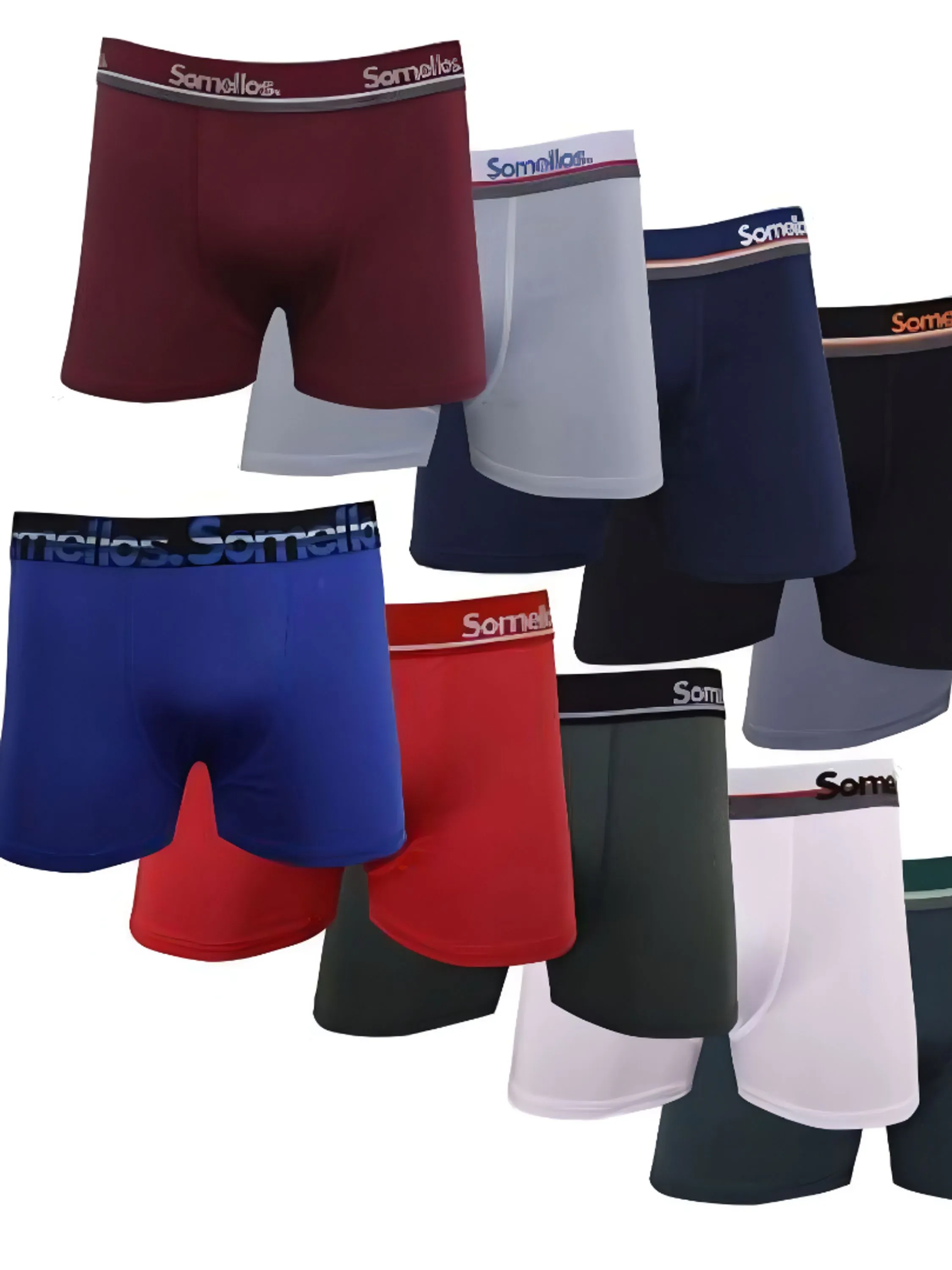 Cueca boxer microfibra Somellos original kit com 5 pcs.