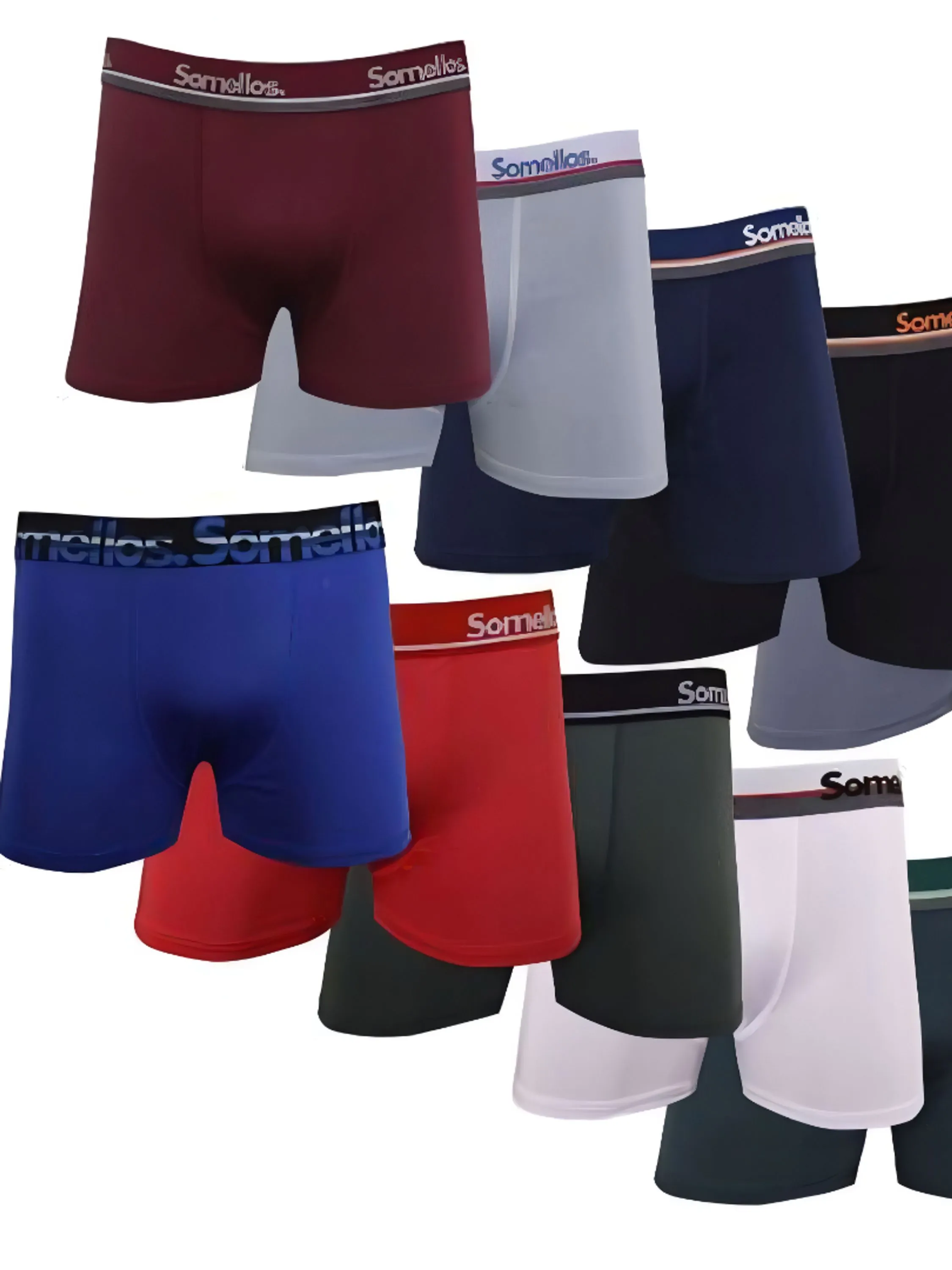 Cueca boxer microfibra Somellos original kit com 10 pcs.