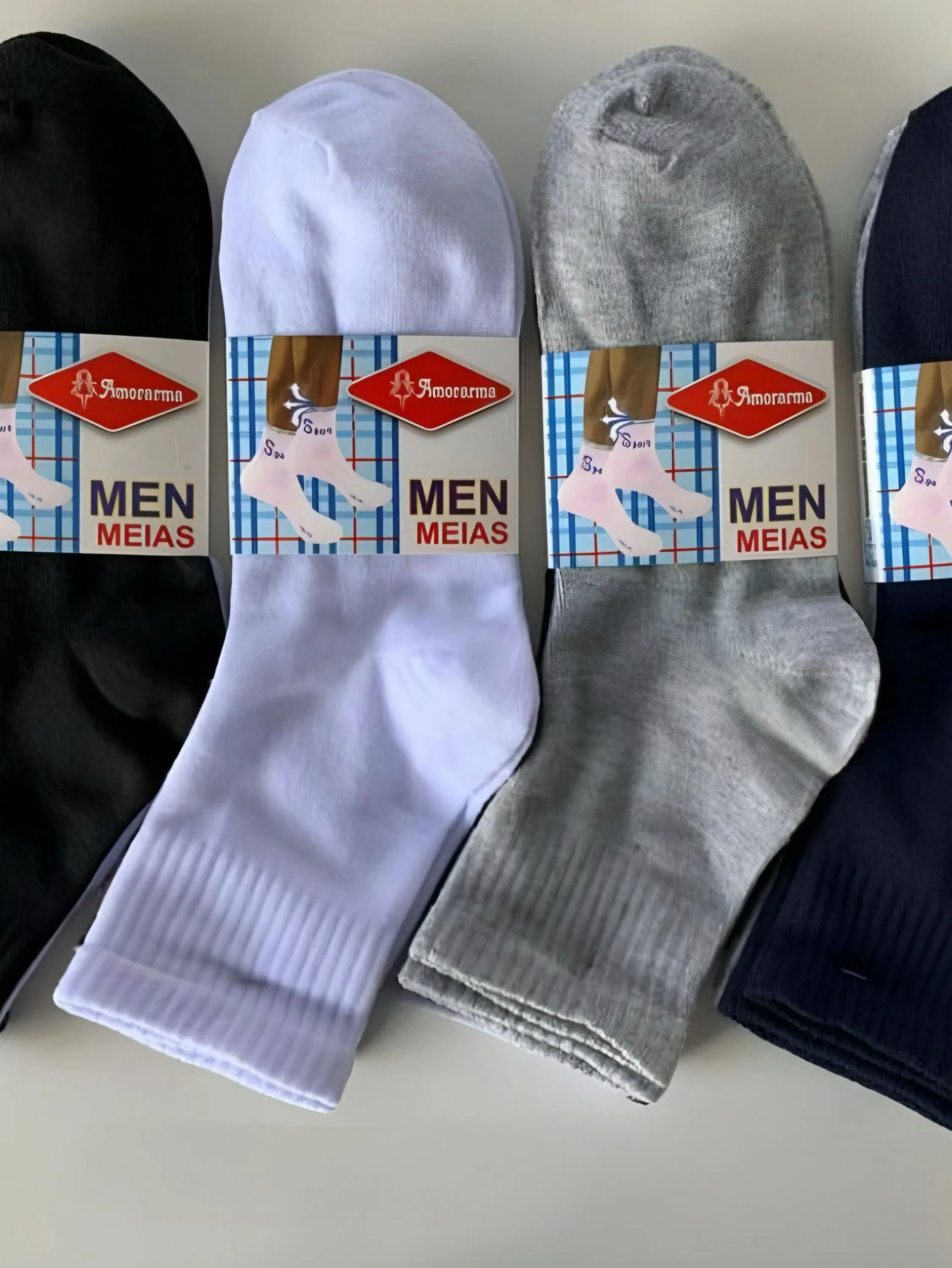 Meia cano alto masculina ou feminina importada, kit 12 pares, leia descrição.