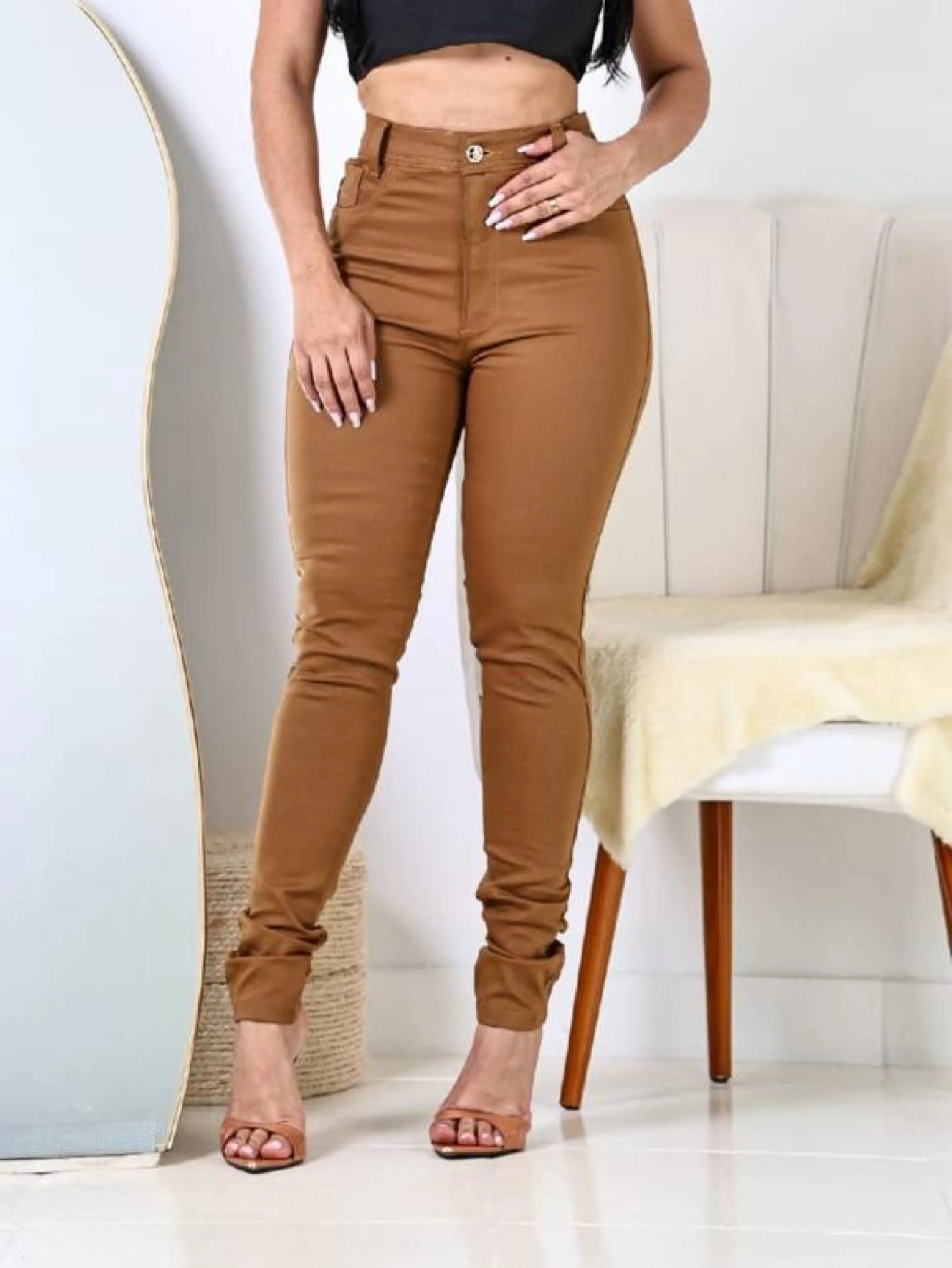Calça Skiny Caramelo