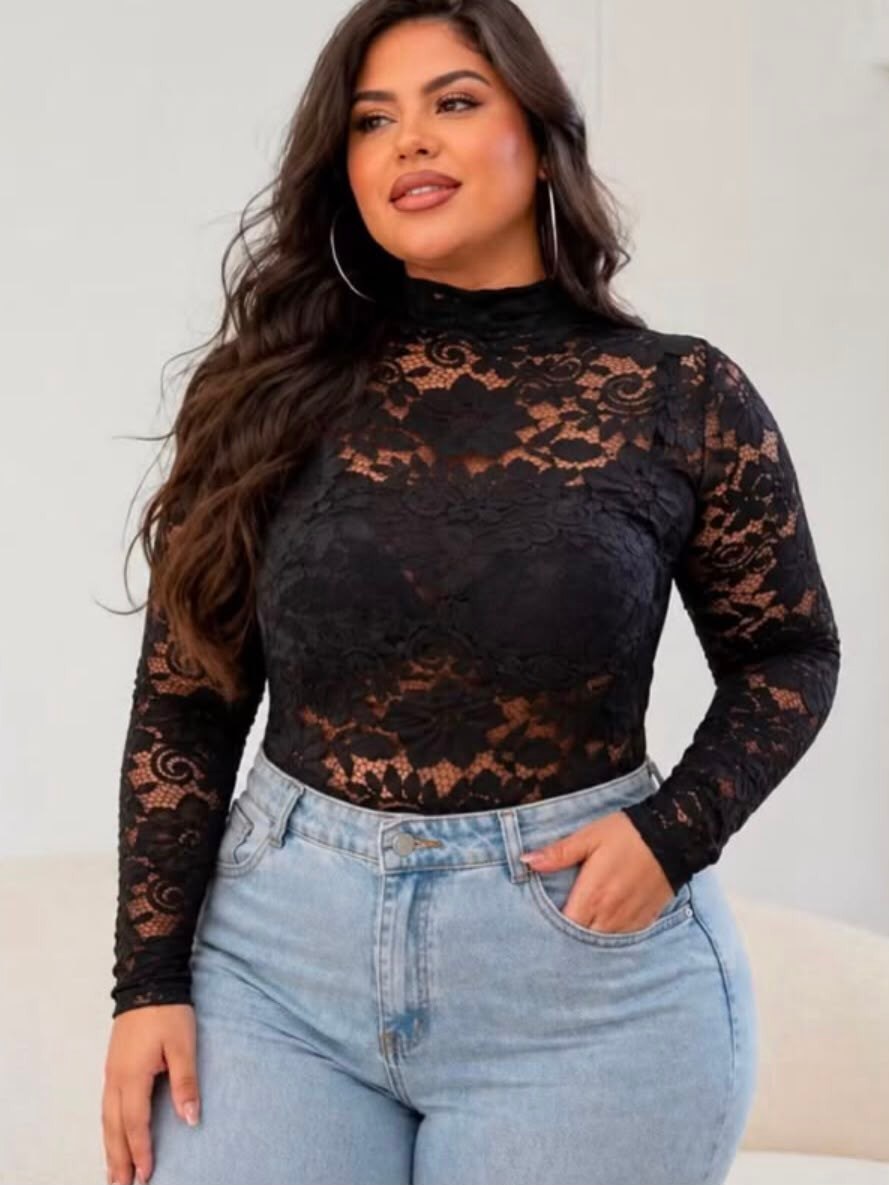 Body Renda Plus Size