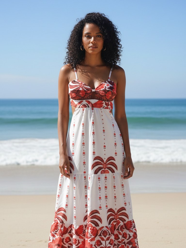 Vestido Longo Estampado