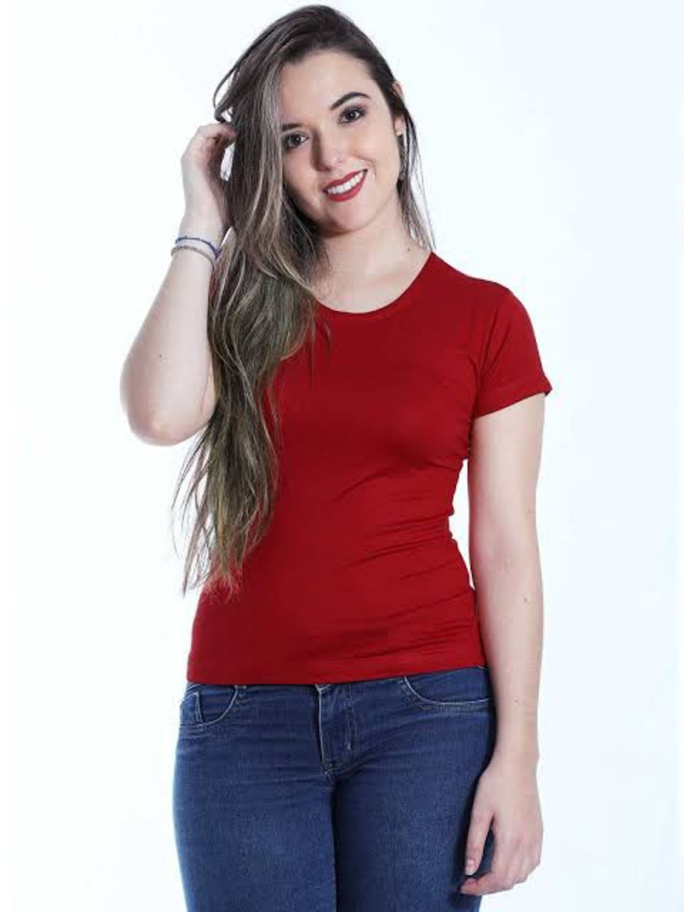 Blusa baby look gola redonda várias cores