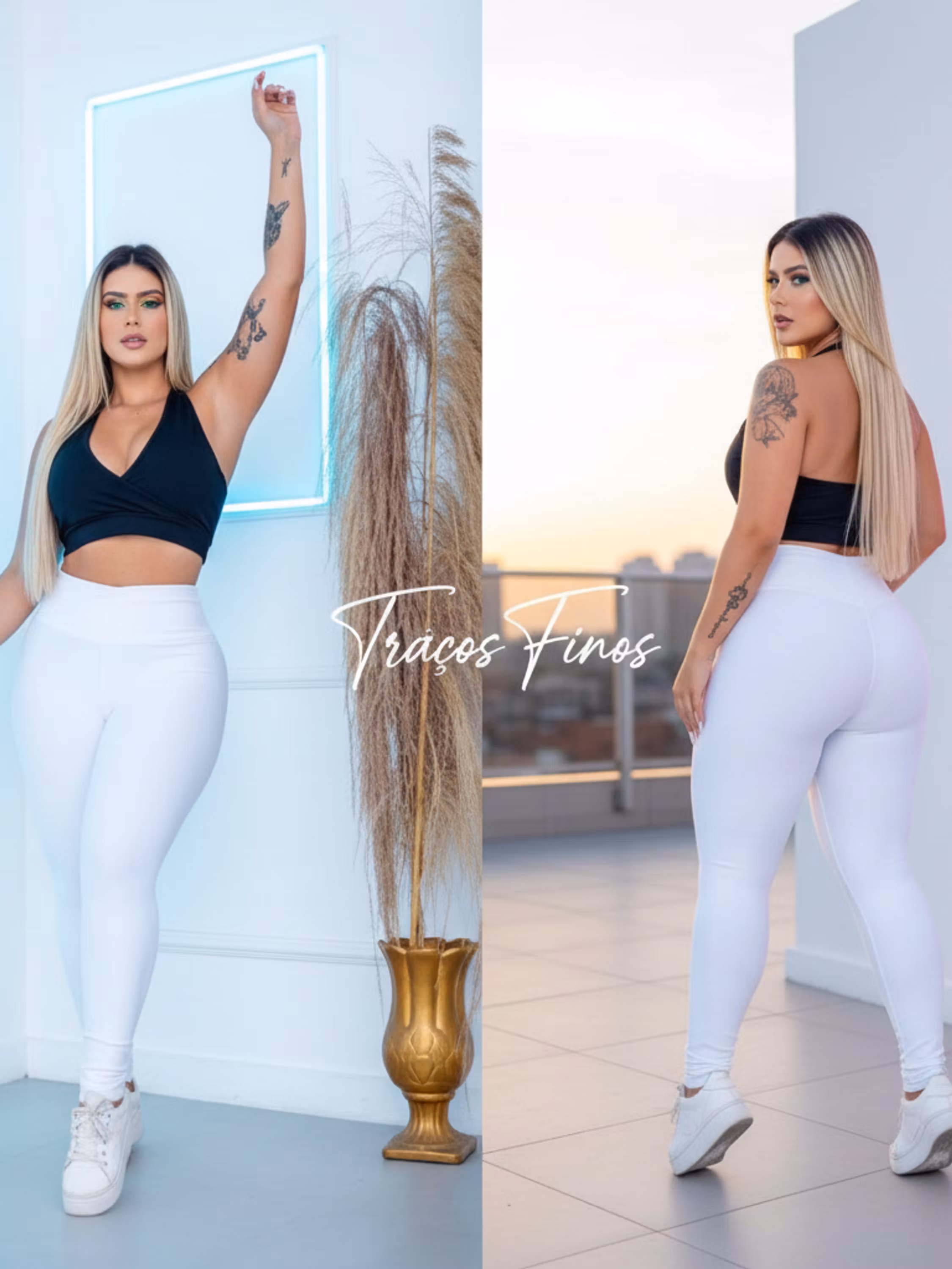Legging branca para Enfermagem grossa