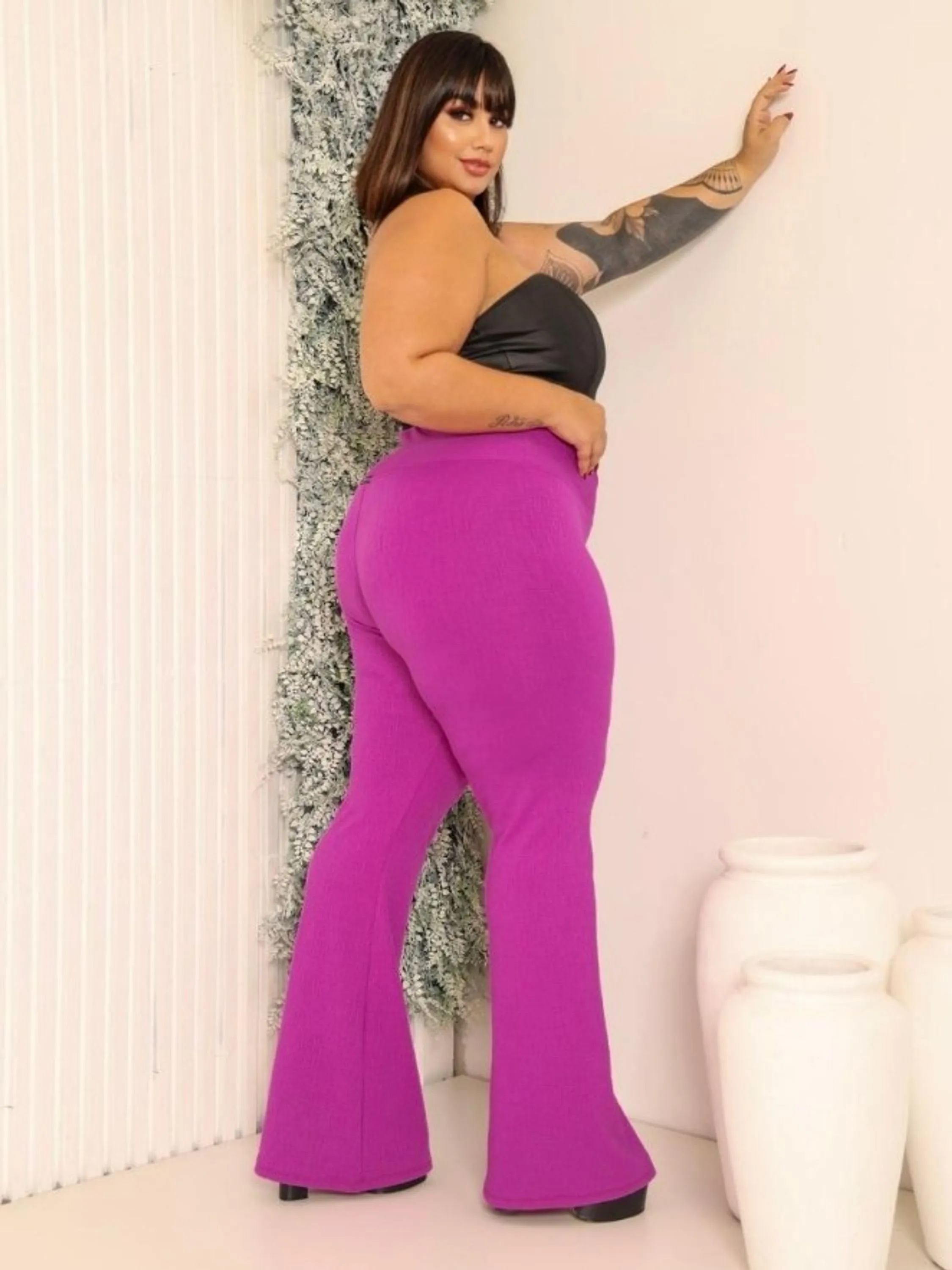 Calça social plus size calca feminina moda feminina moda  Plus size