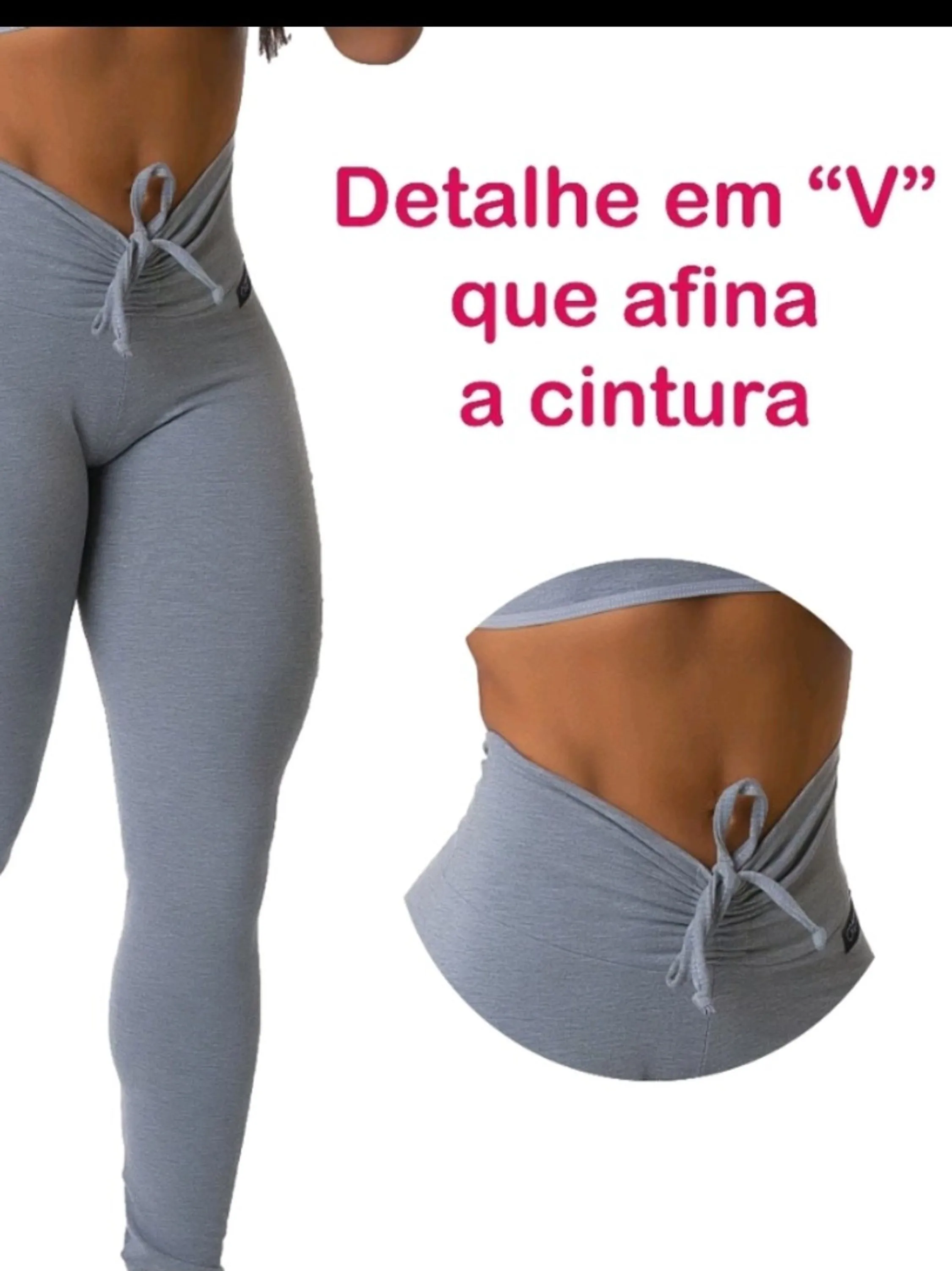 Legging cordinha legue efeito cintura fina