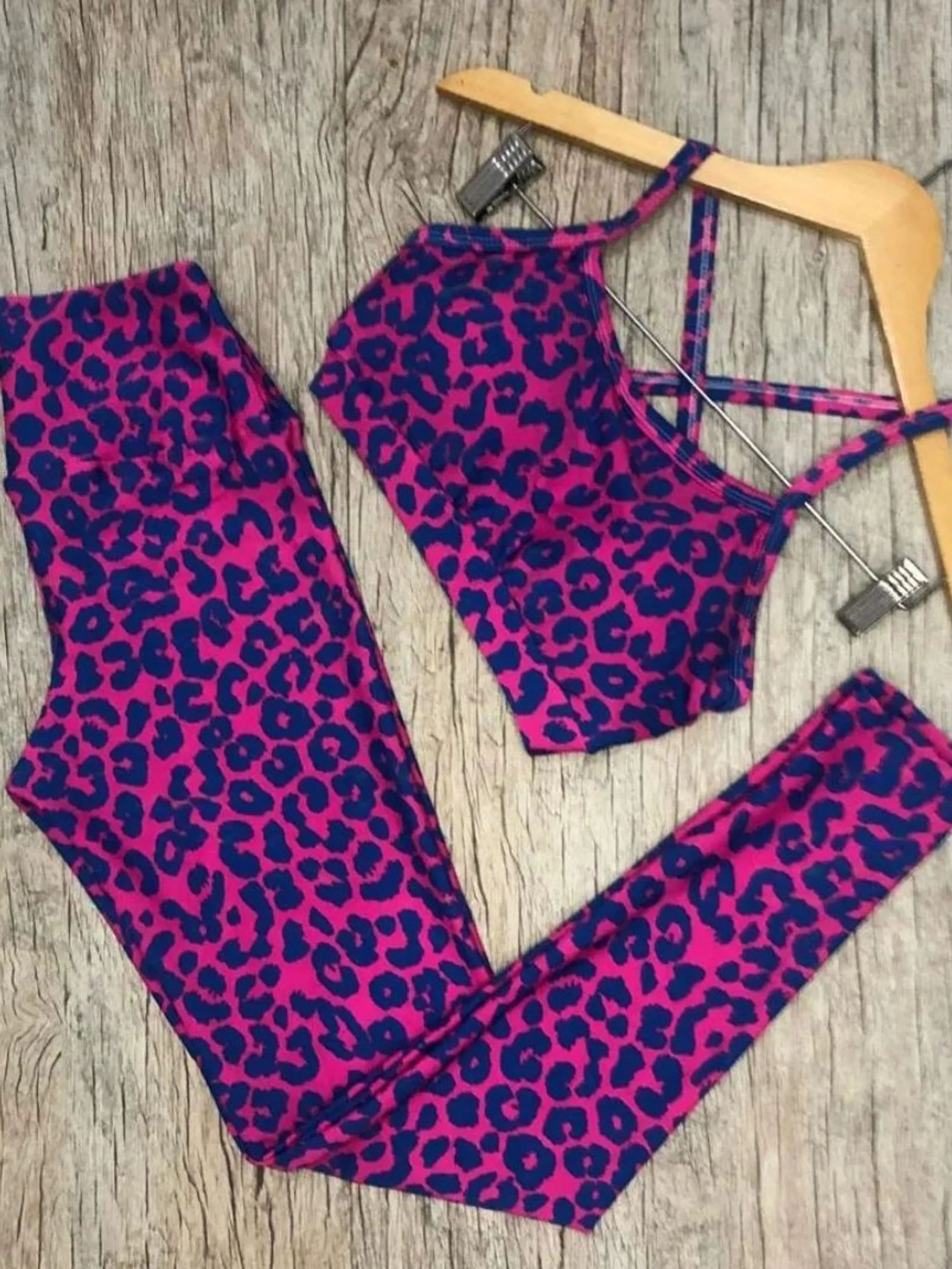 Conjunto Estampado animal print lindas estampas moda feminina moda fitness