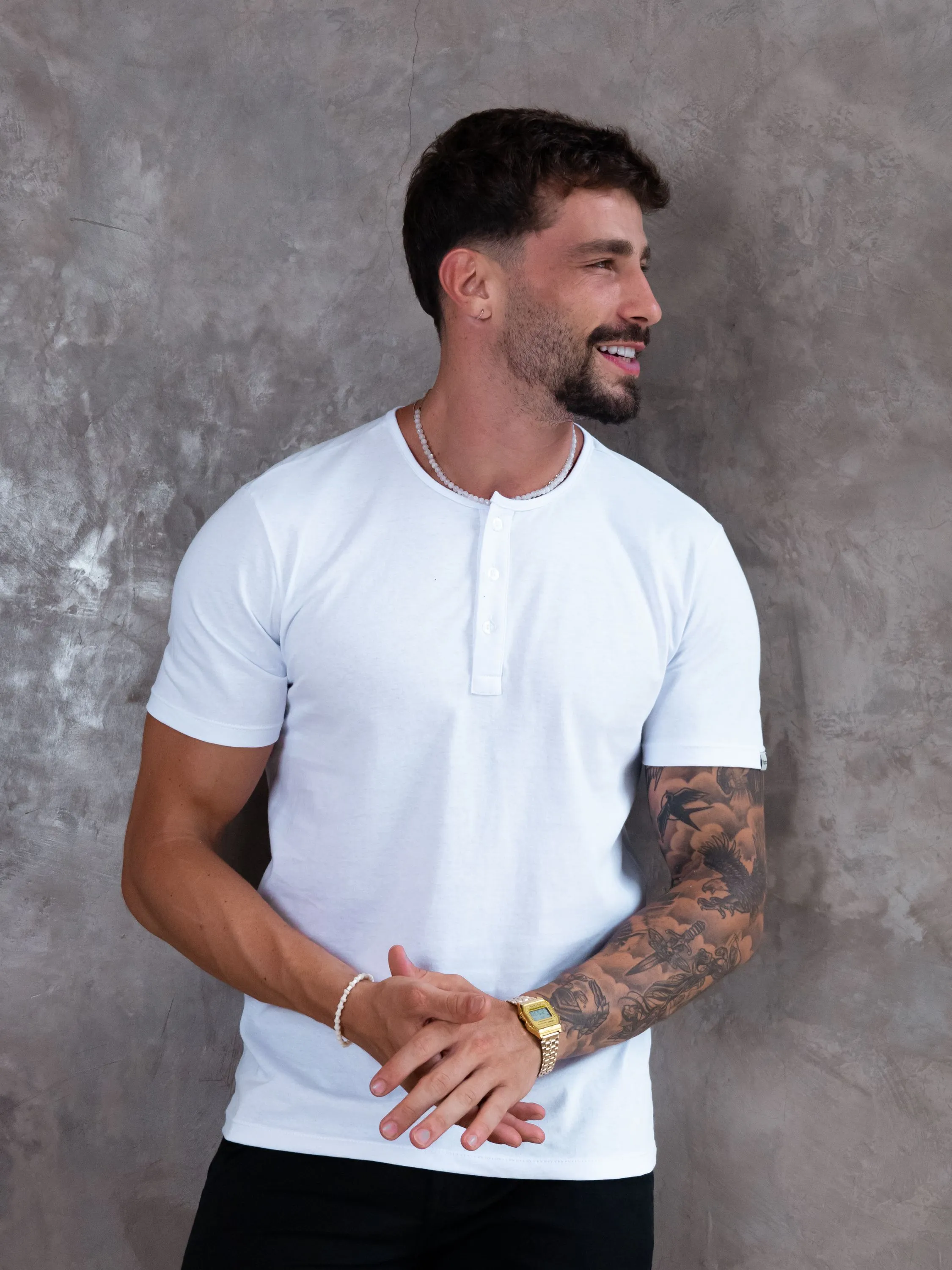 Camiseta Henley 8249