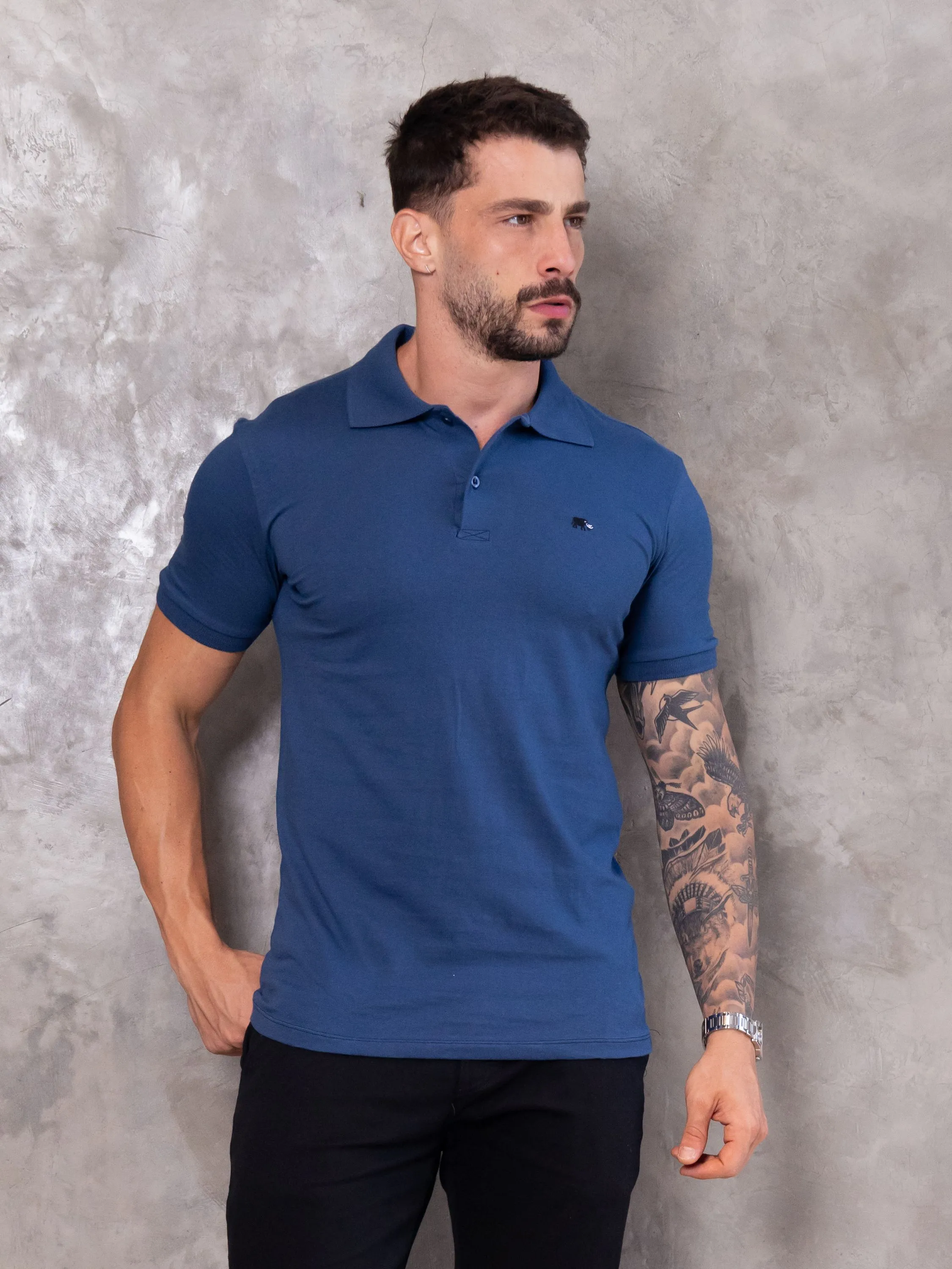 Camiseta Polo de Malha 8236