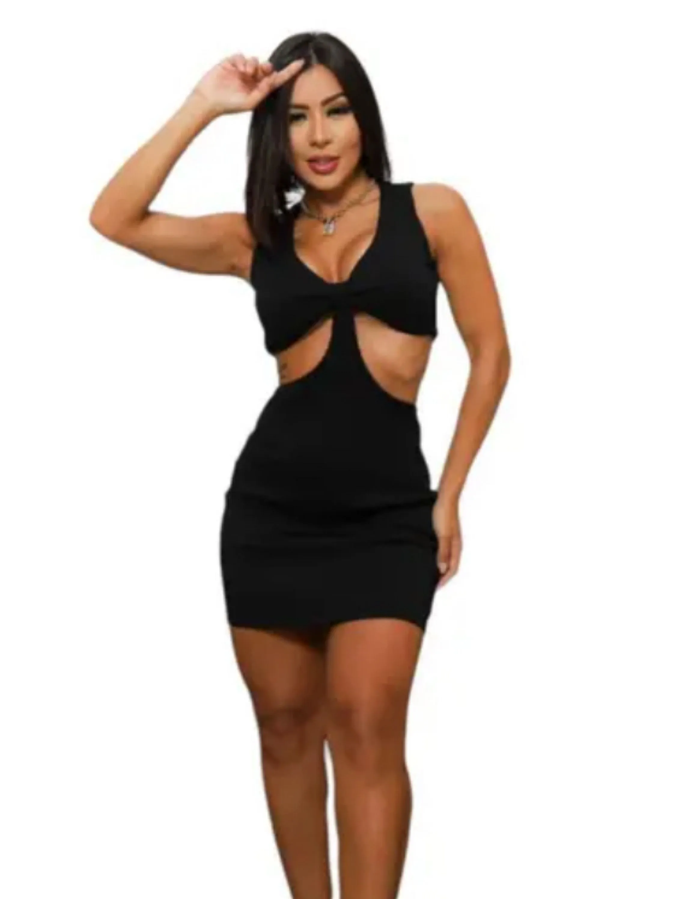 Vestido com Recortes Amanda