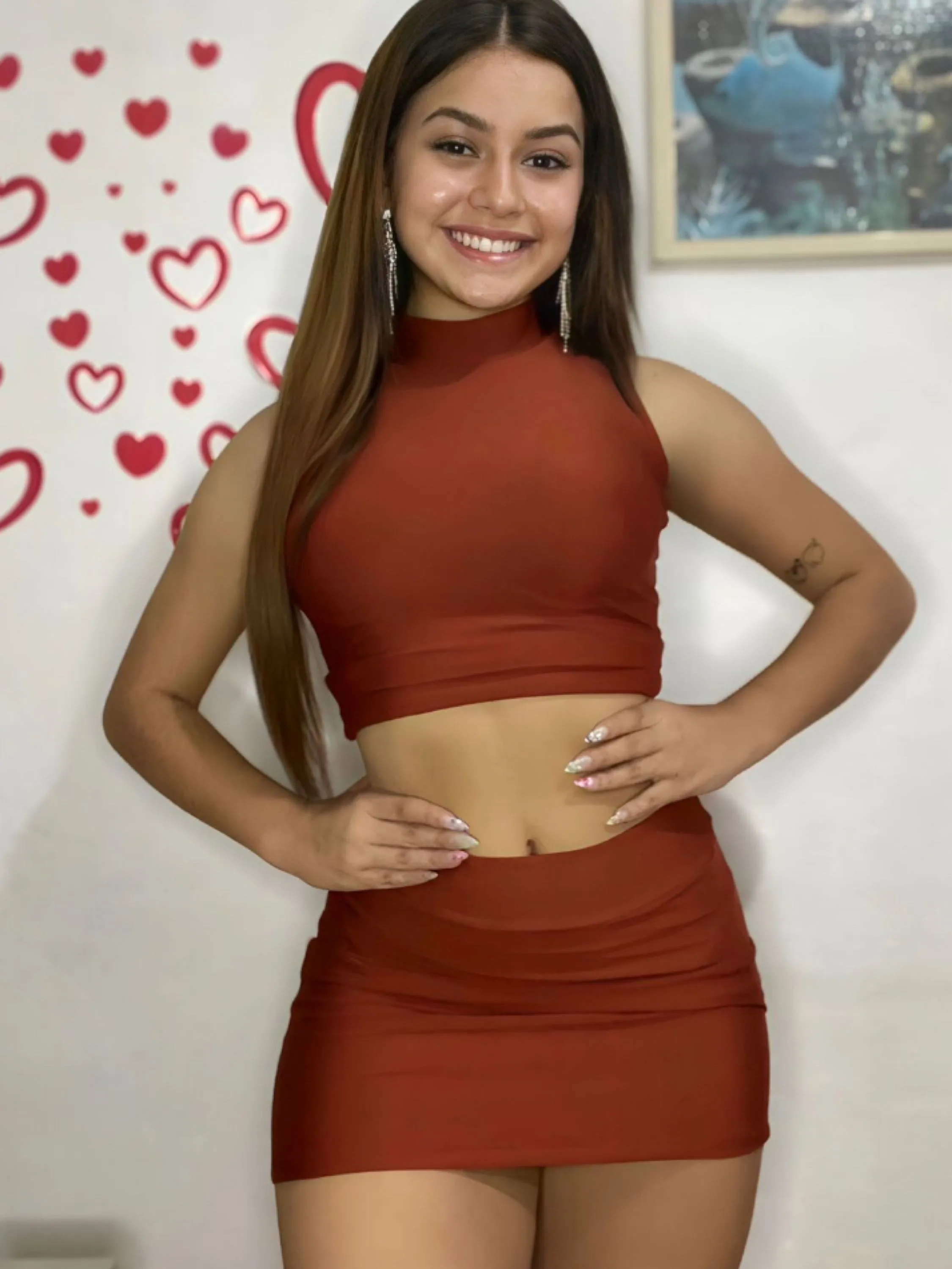 Conjunto Cropped Regata Gola Alta + Saia