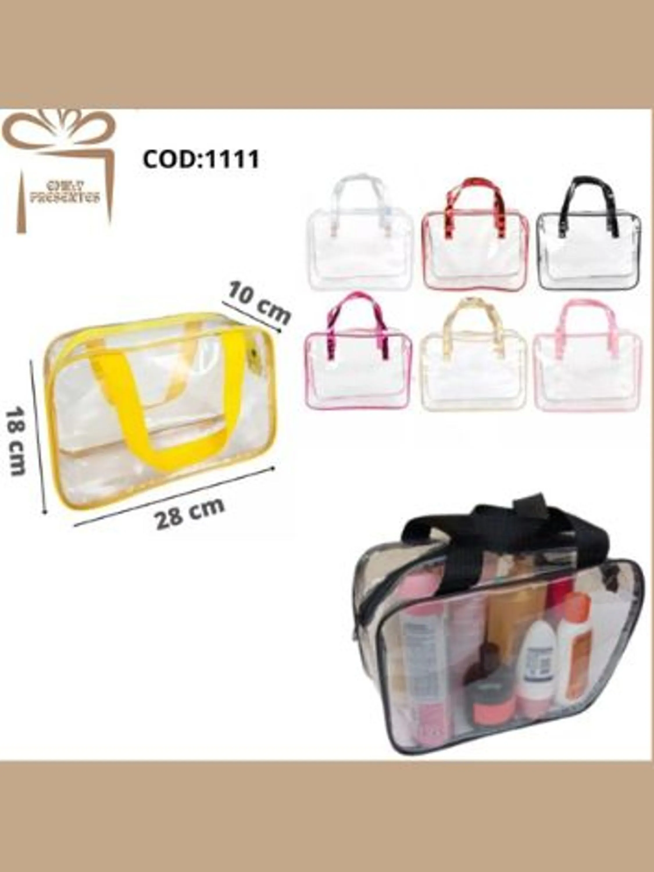 Necessaire Moda Praia/Maquiagem/Organizador- Transparente-1111