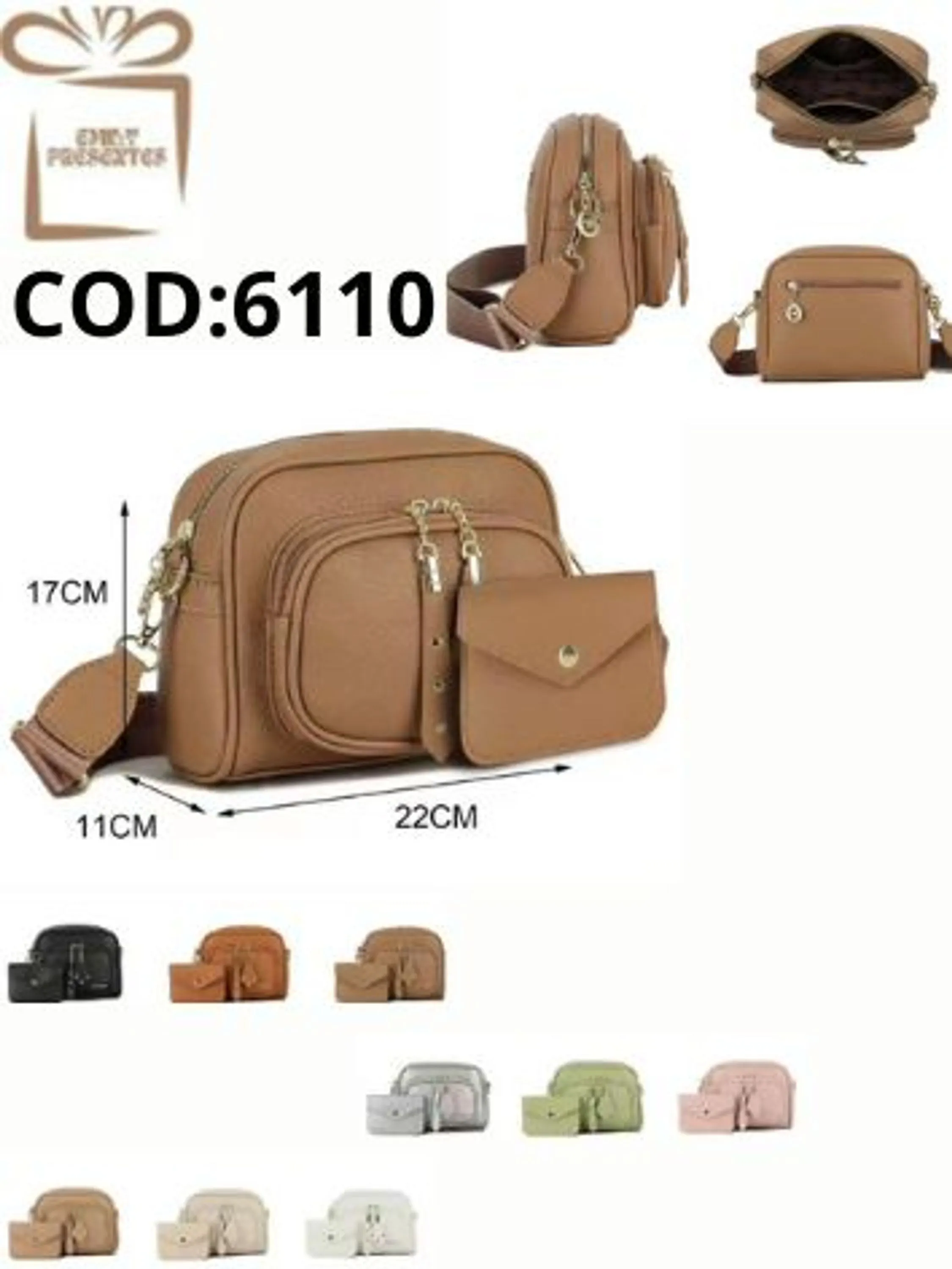 Bolsa Tiracolo de Couro PU-6110
