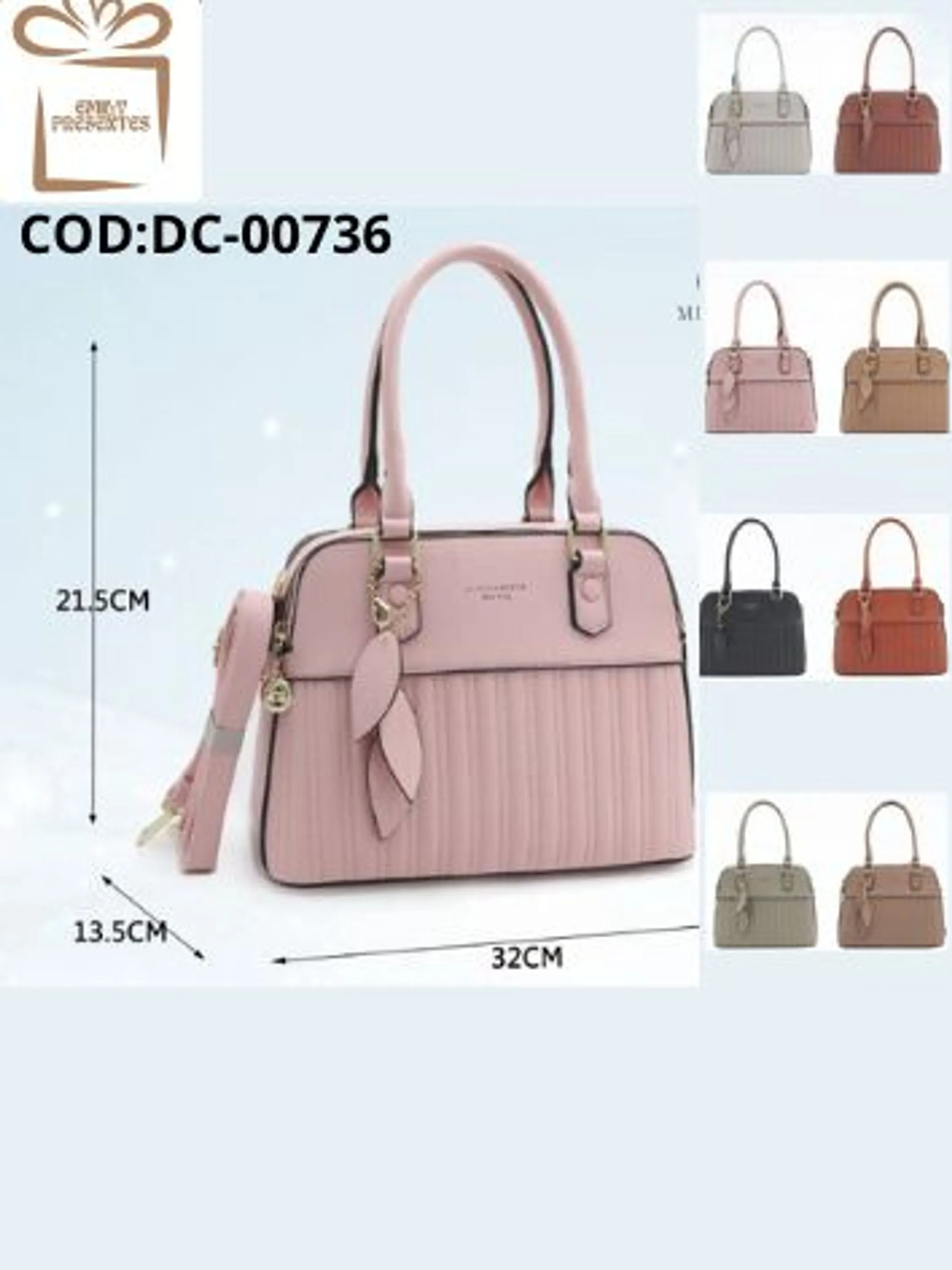 Bolsa Feminina de Couro PU Grande com CHAVEIRO LUXO-DC/00736