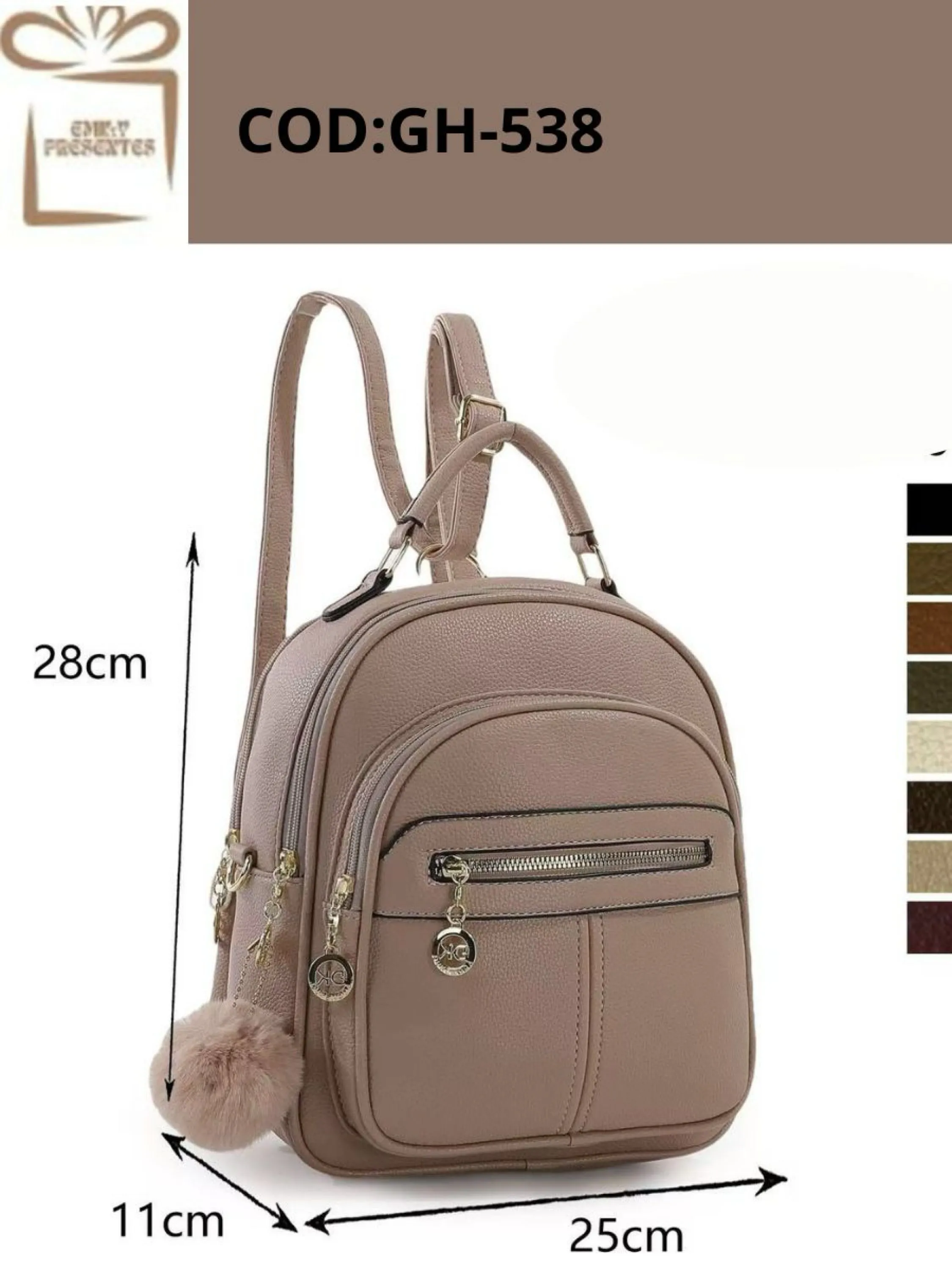 Mochila feminina e transversal também