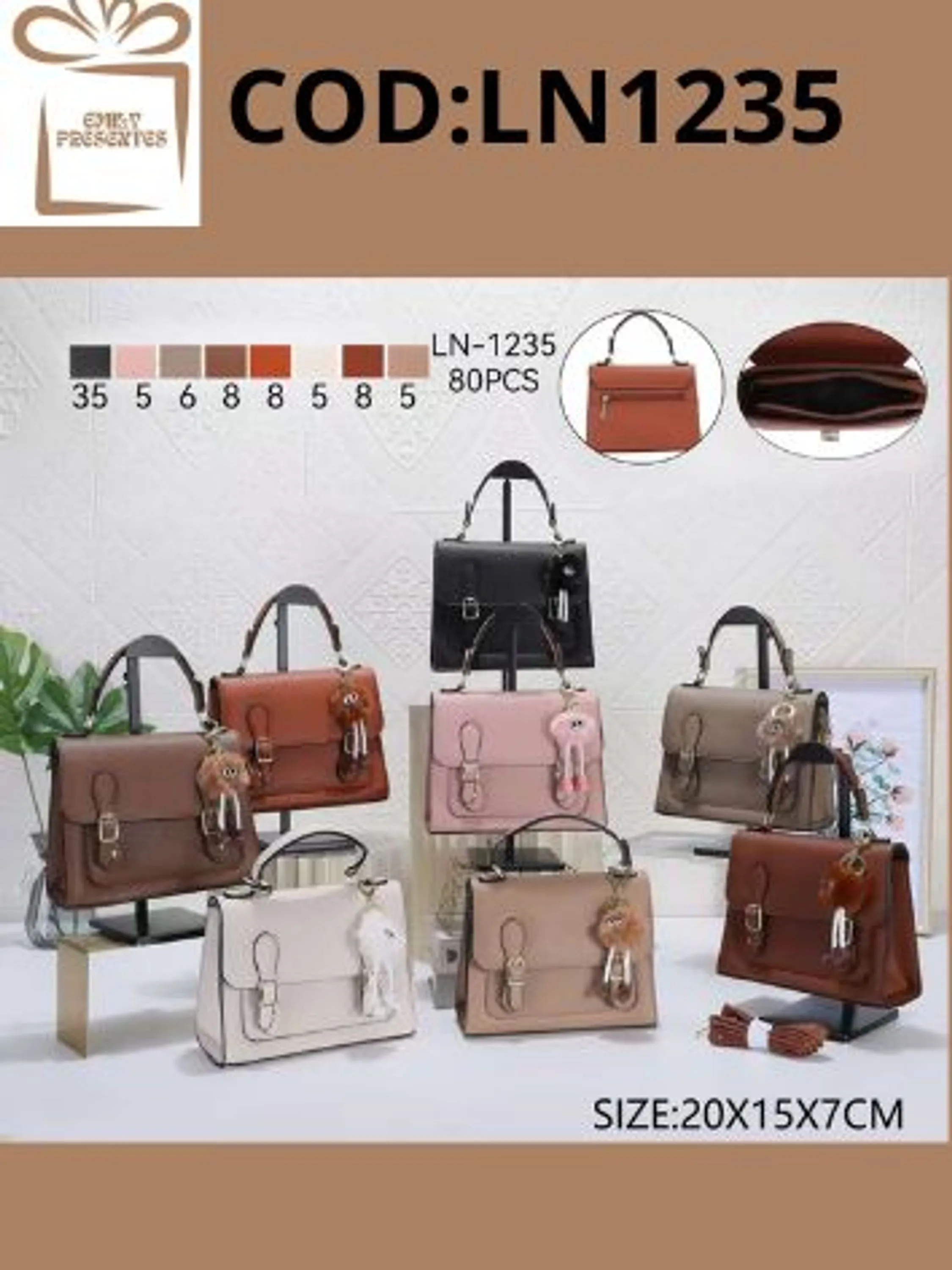 Bolsa Feminha Média Chaveiro FRUFRU POMPOM-LN1235