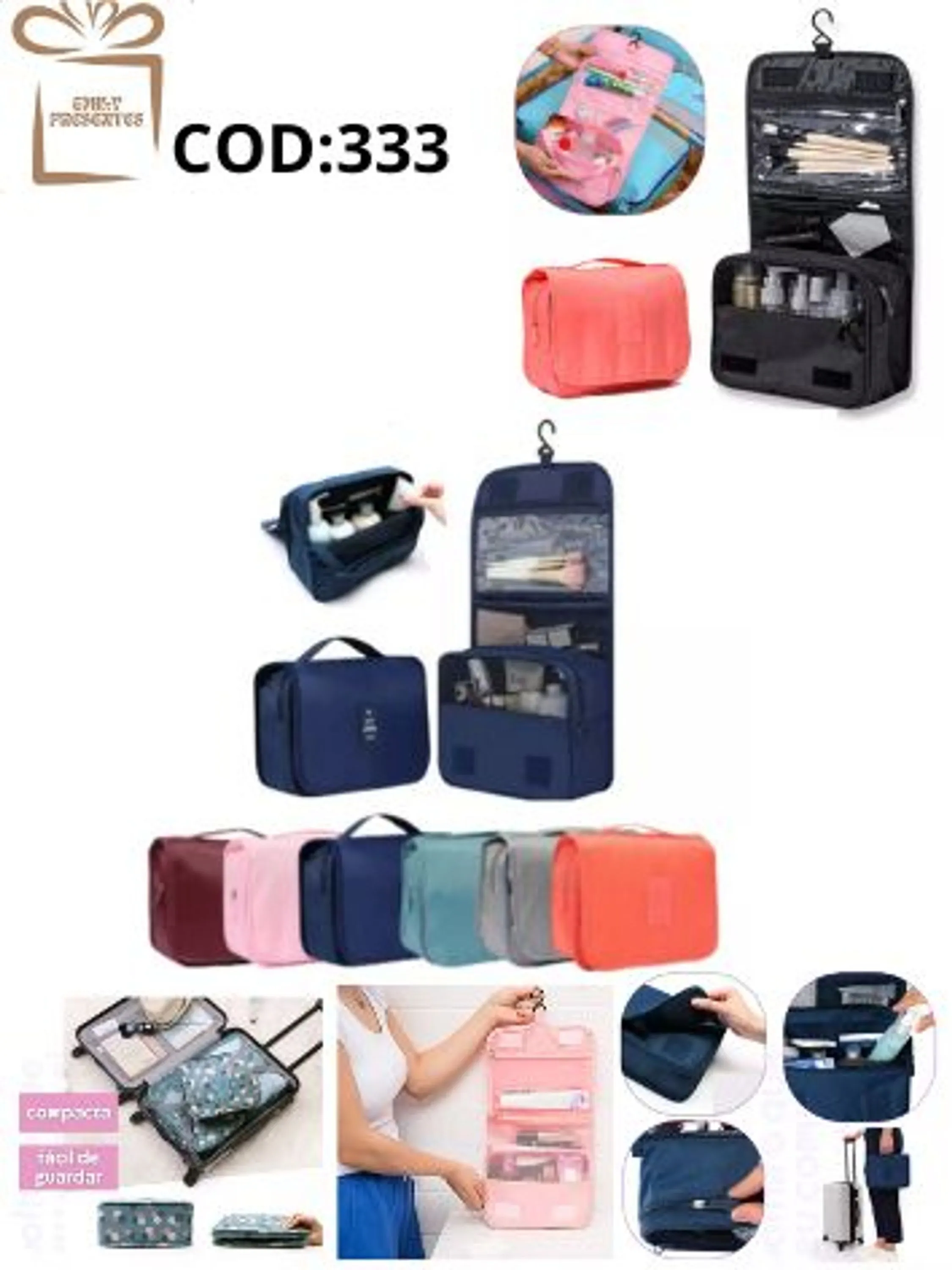 Necessaire Masculina Feminina Bolsa Organizadora Mala Viagem-333