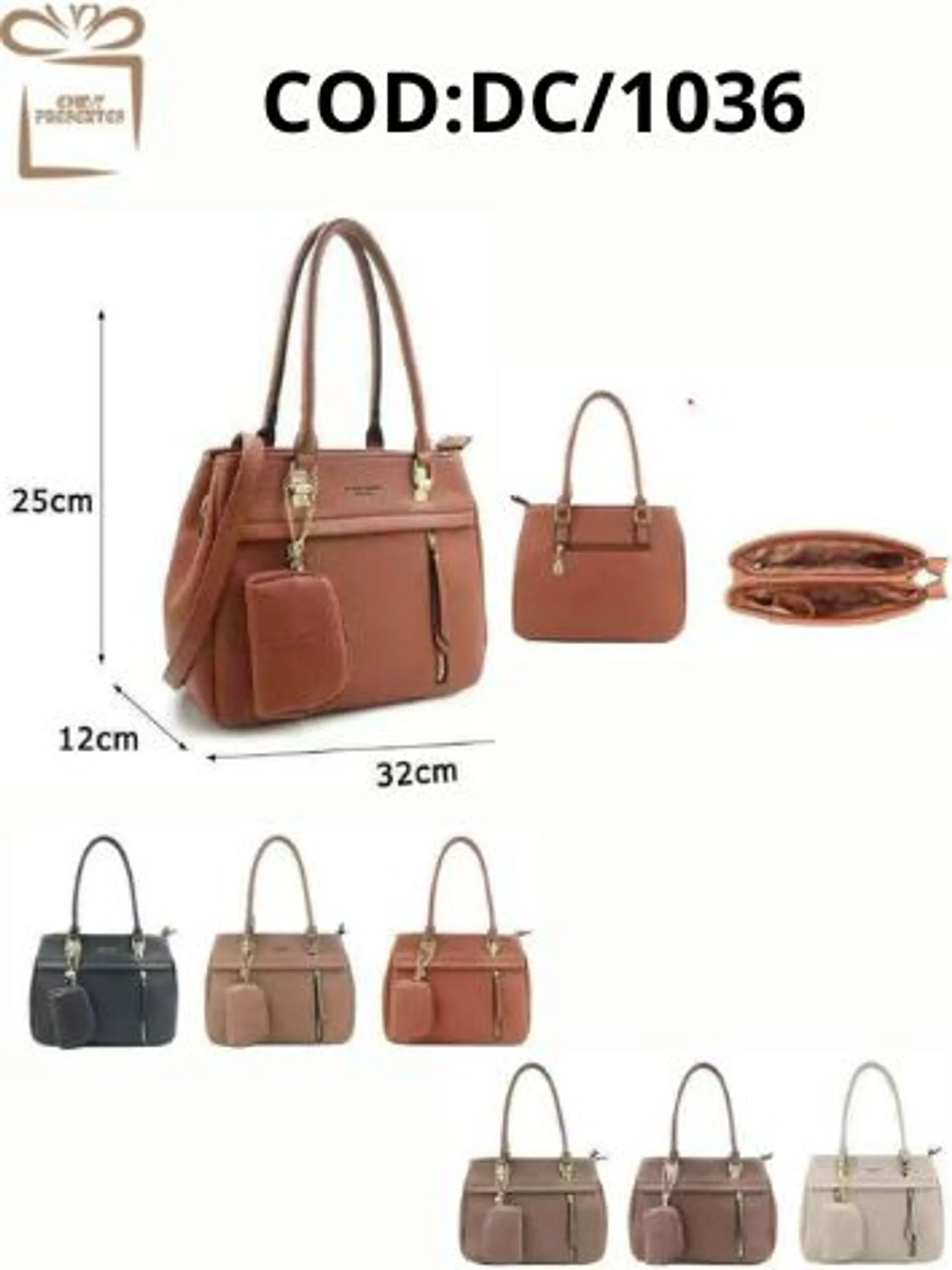 Bolsa Feminina Casual com Porta Moeda-DC/1036