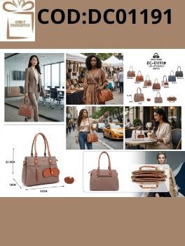 Bolsa Grande Couro PU-01191