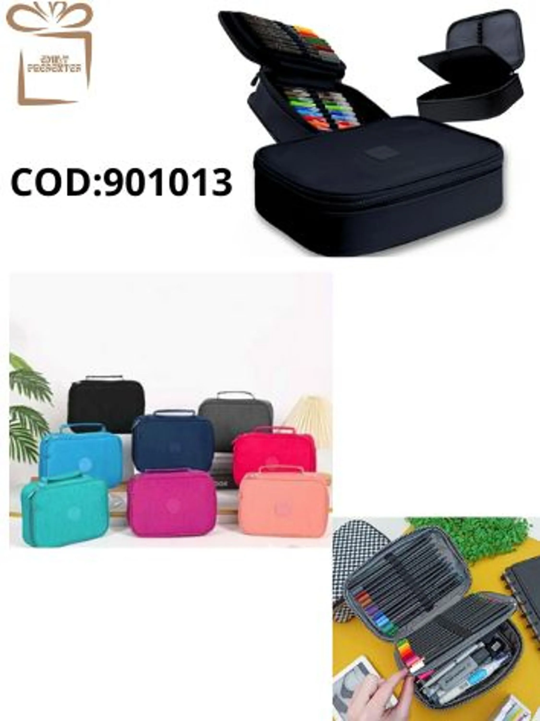 Estojo Box Nylon com 12 peças Escolar/Estudantil-901013