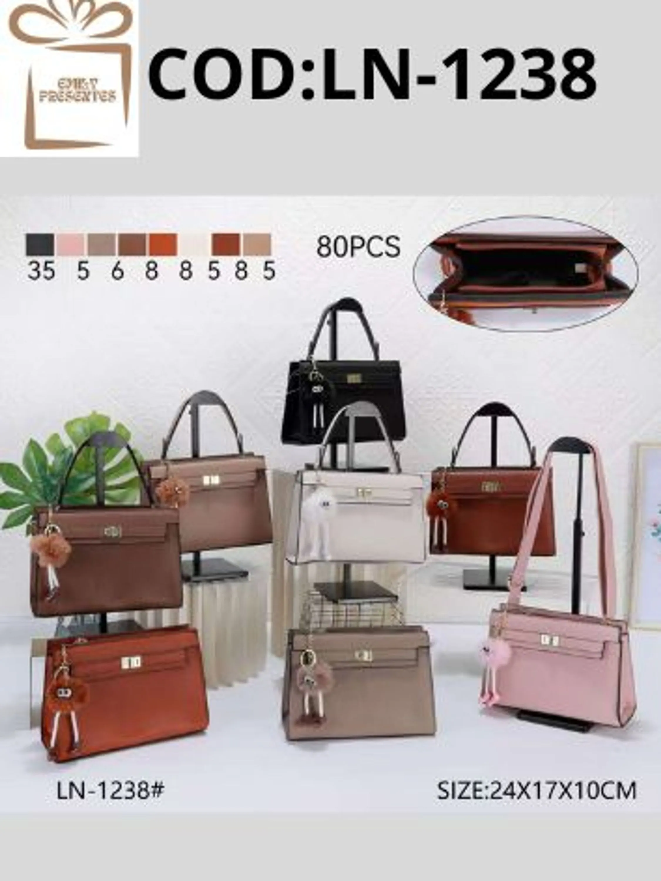 Bolsa Feminina Grande Acompanha Chaveiro FRUFRU-LN1238