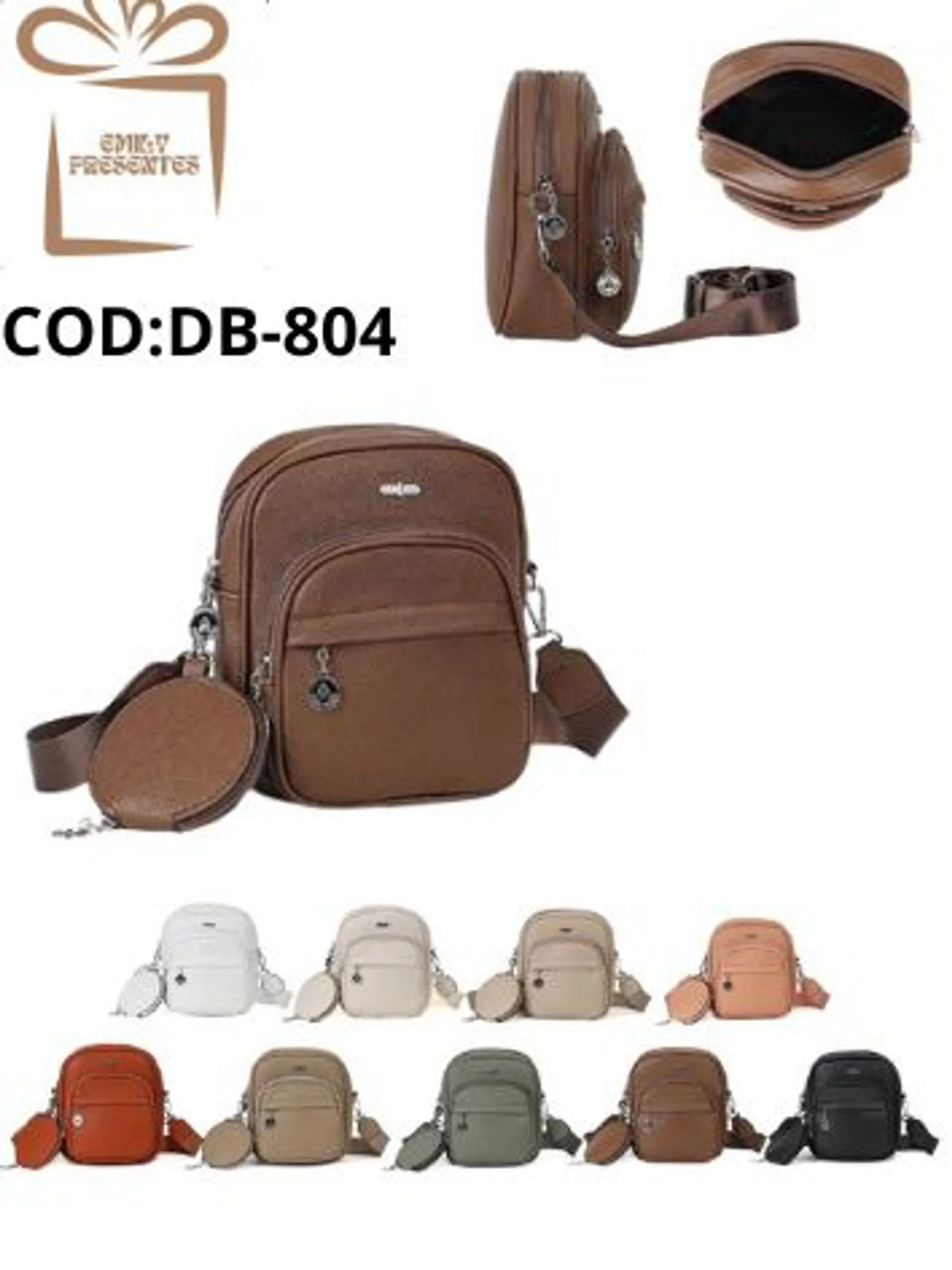 Bolsa Feminina Tiracolo com Porta Moeda -DB-804