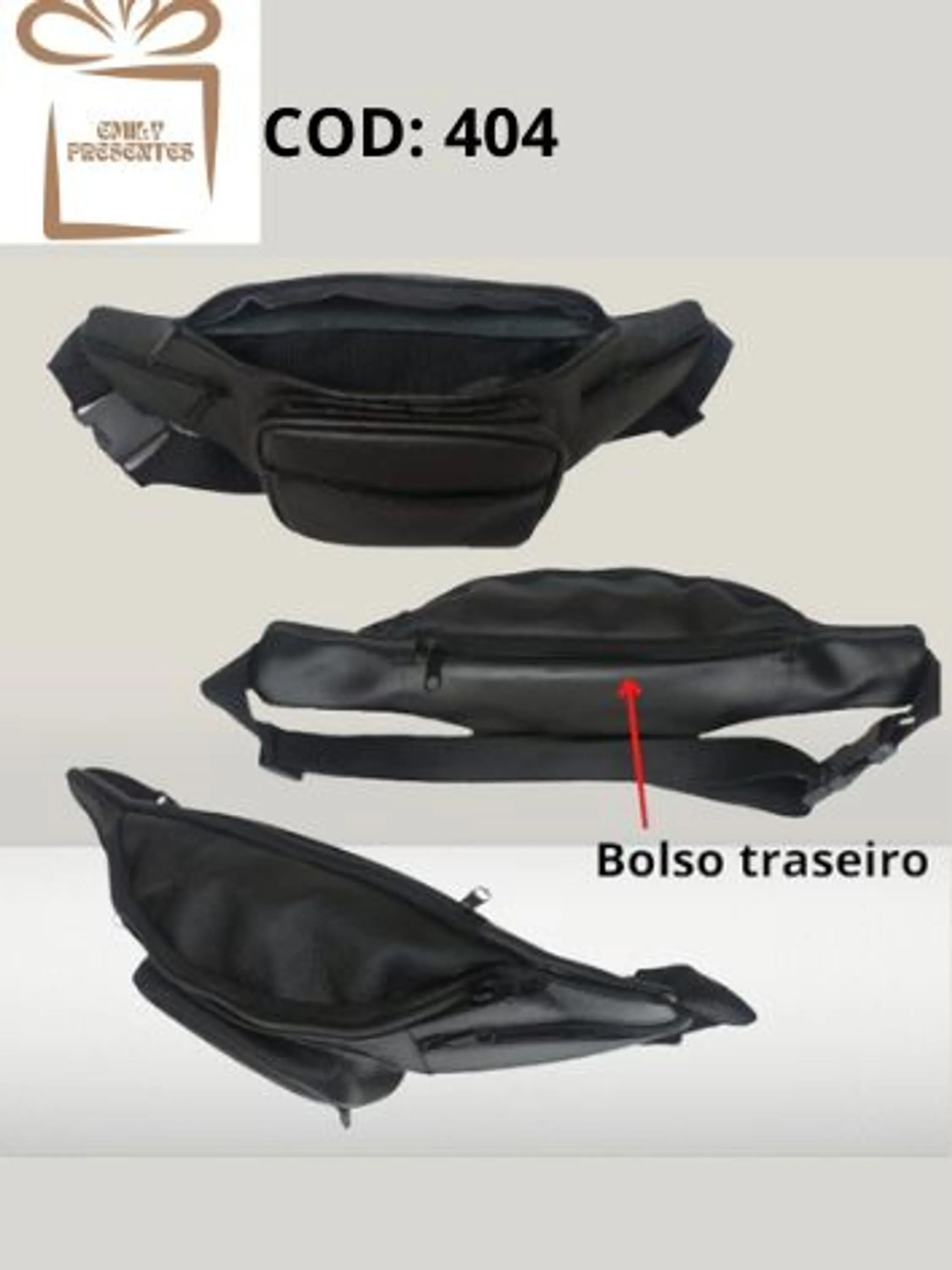 Pochete 100% Couro Legitimo Vários Bolsos Excelente Design-404