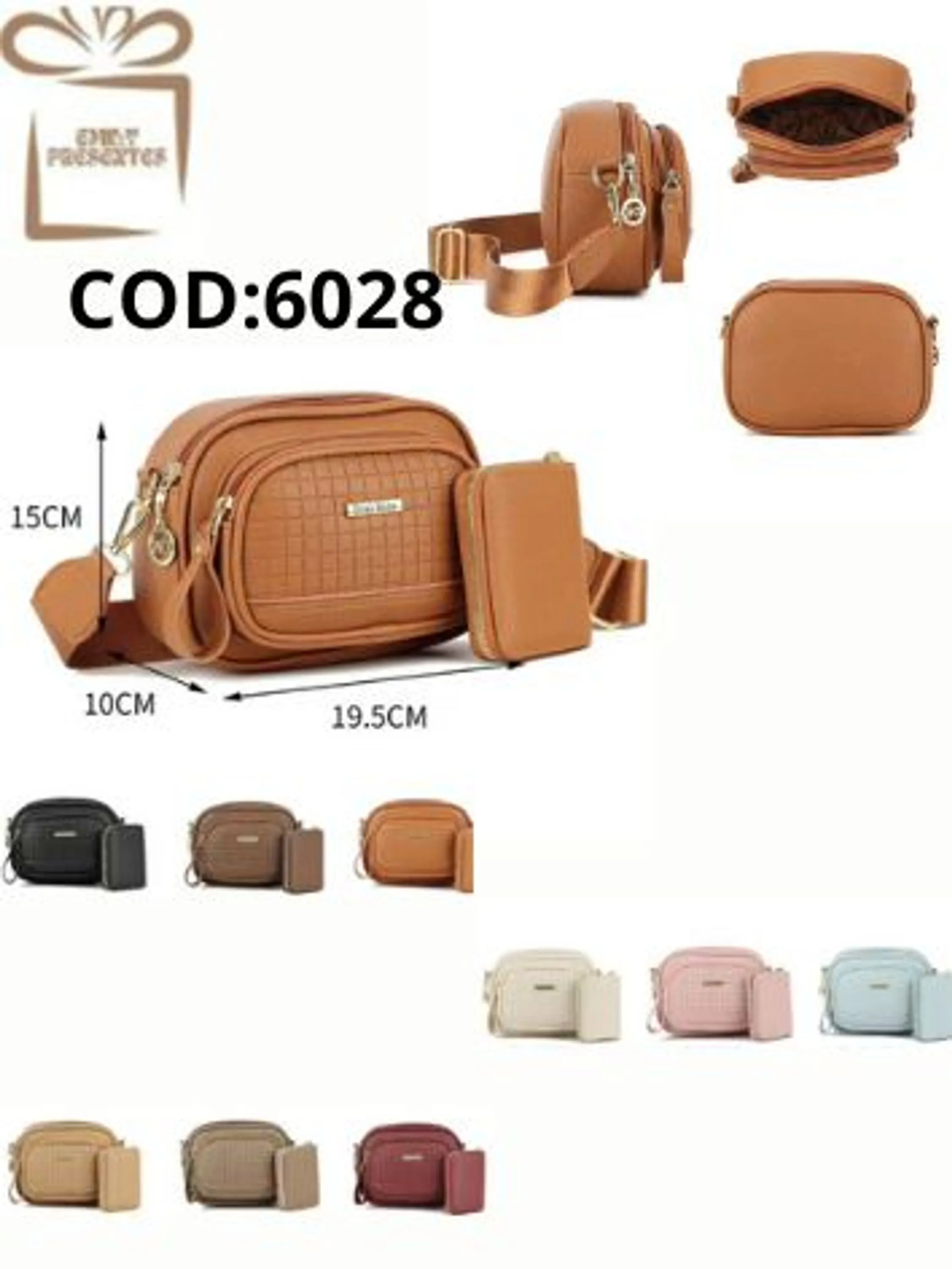 Bolsa Tiracolo Lisa- Alça Larga-6028