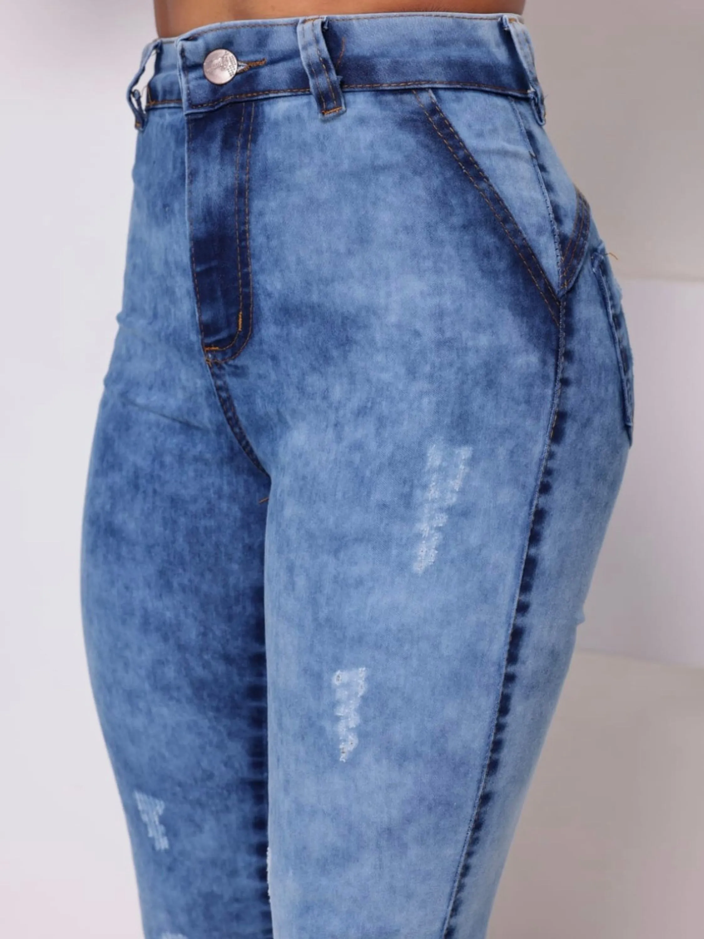 CALCA JEANS FEMININA SKINNY SKY