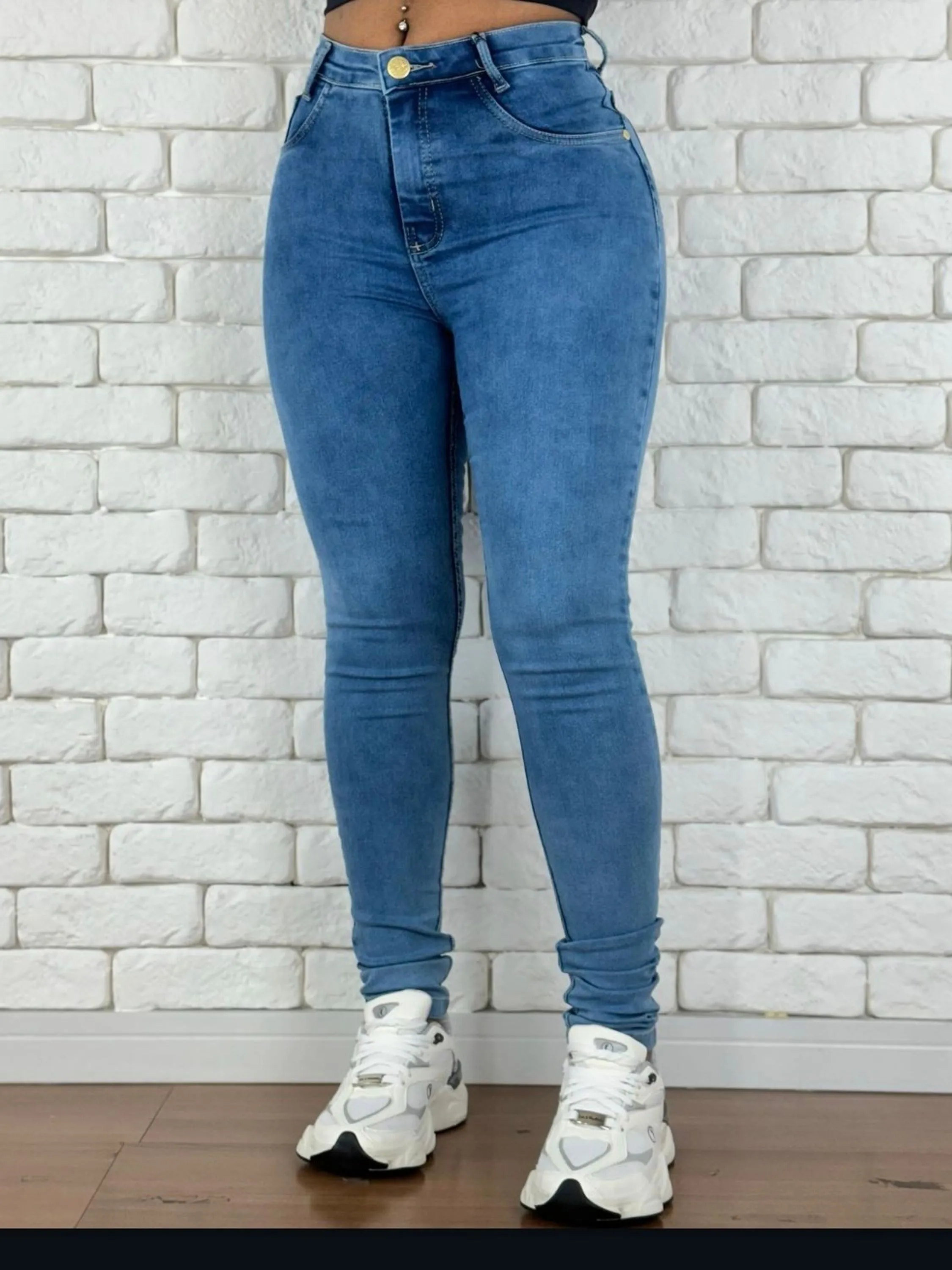 CALÇA JEANS MARMORIZADA