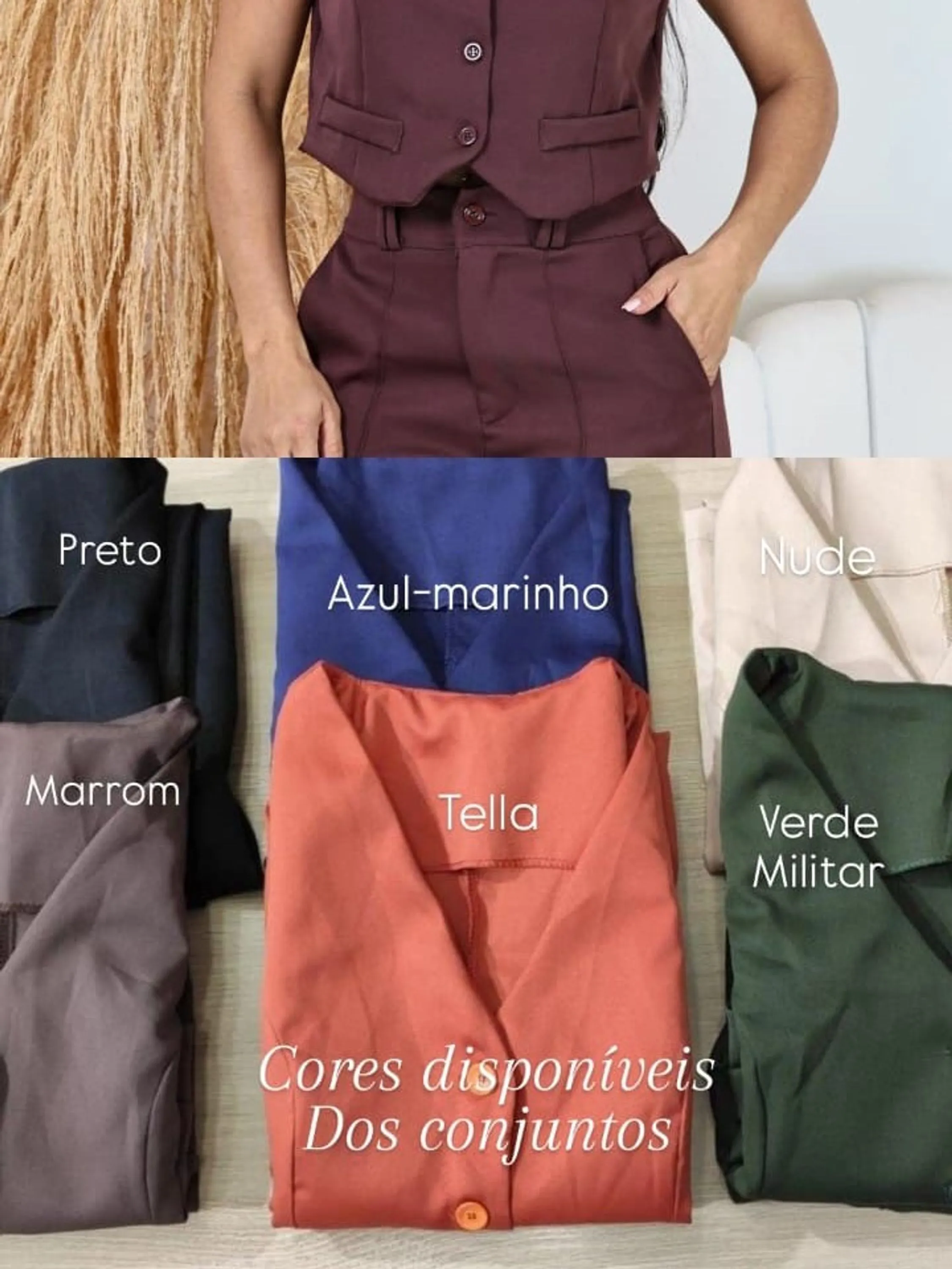 Conjunto alfaiataria   com colete