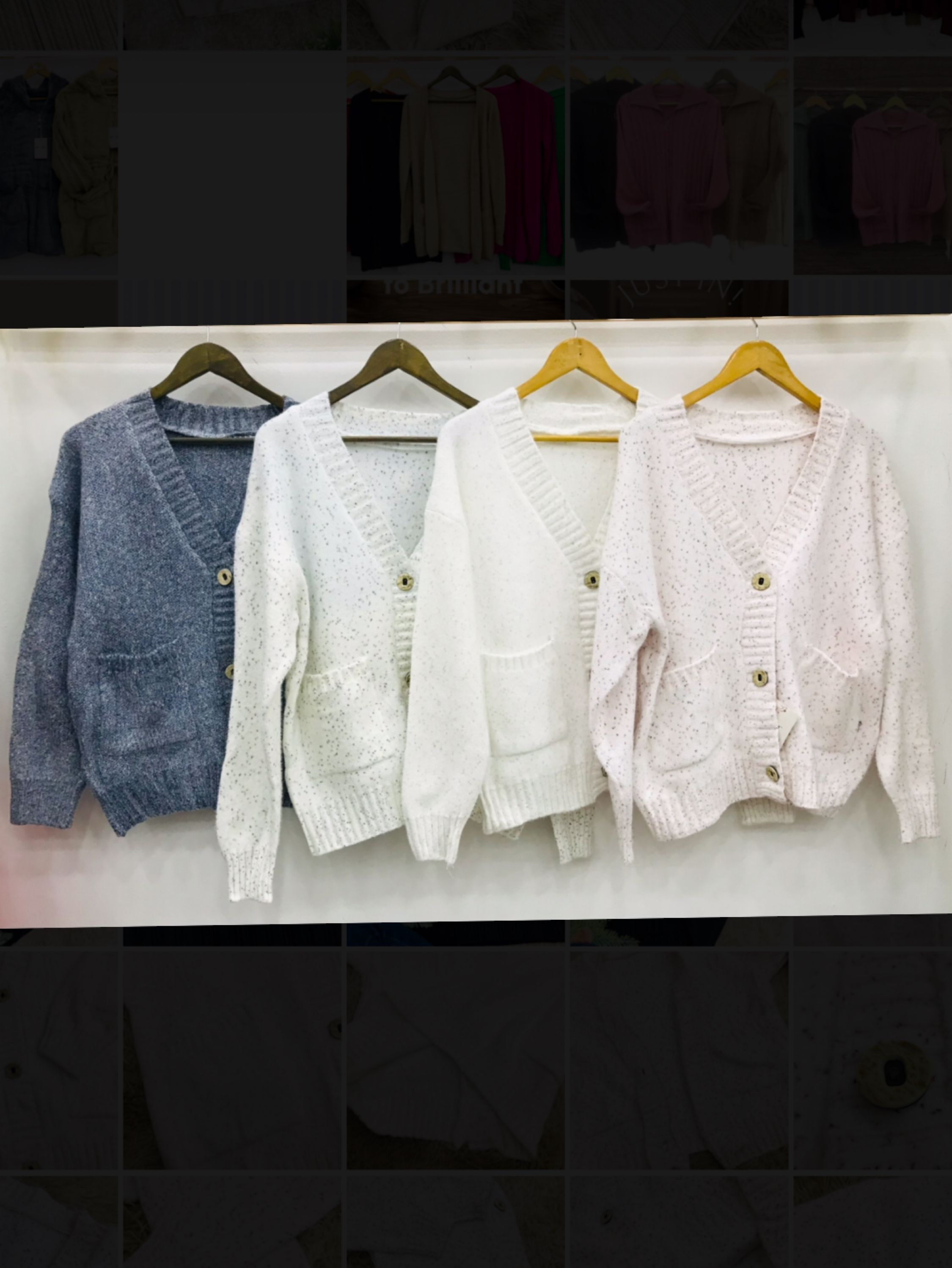 Blusa Cardigan de Tricô com Botões TAM Único Plus Size